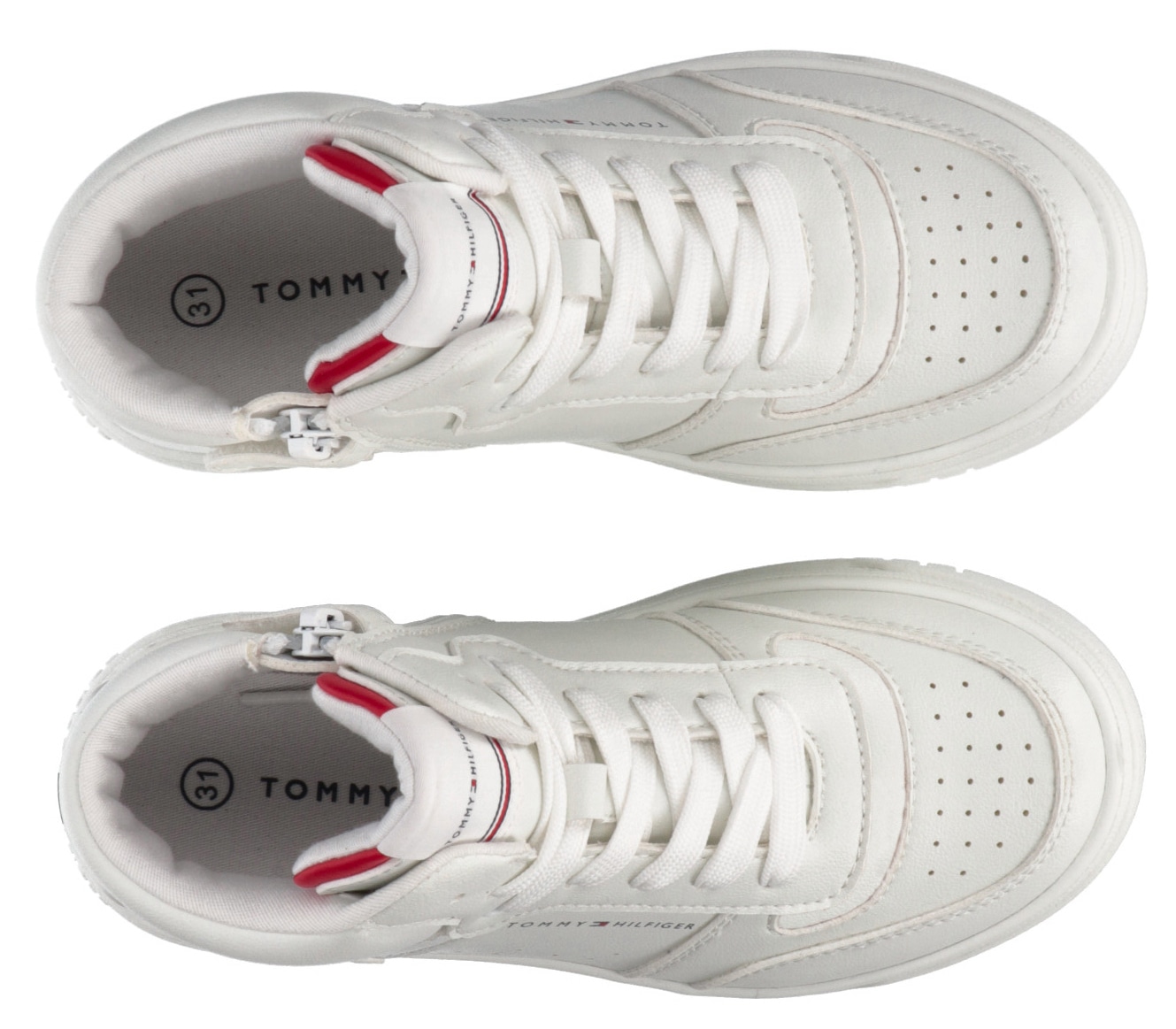 Tommy Hilfiger Sneaker TOP »HIGH walking Kleinsten I\'m | für aktuell bei SNEAKER«, cleanen im LACE-UP Design die