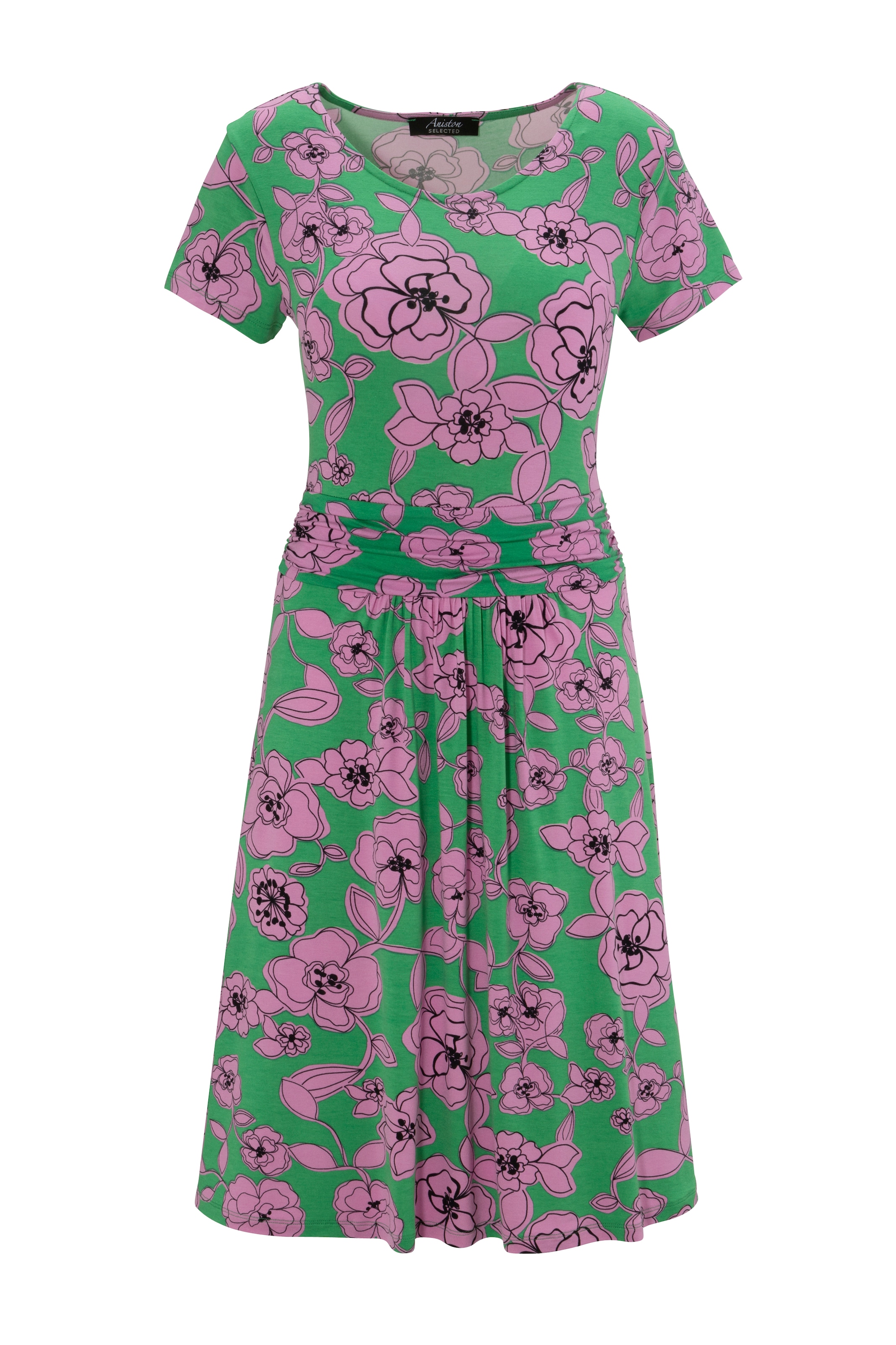 Aniston SELECTED Sommerkleid, mit NEUE Taillenbund Blumendruck kaufen und online - walking I\'m KOLLEKTION | trendy