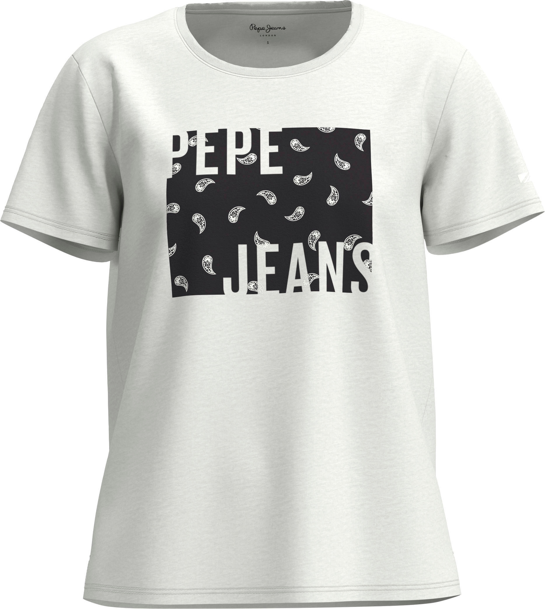 Pepe Jeans Rundhalsshirt Kontrastprint shoppen I\'m »LUCIE«, | walking mit