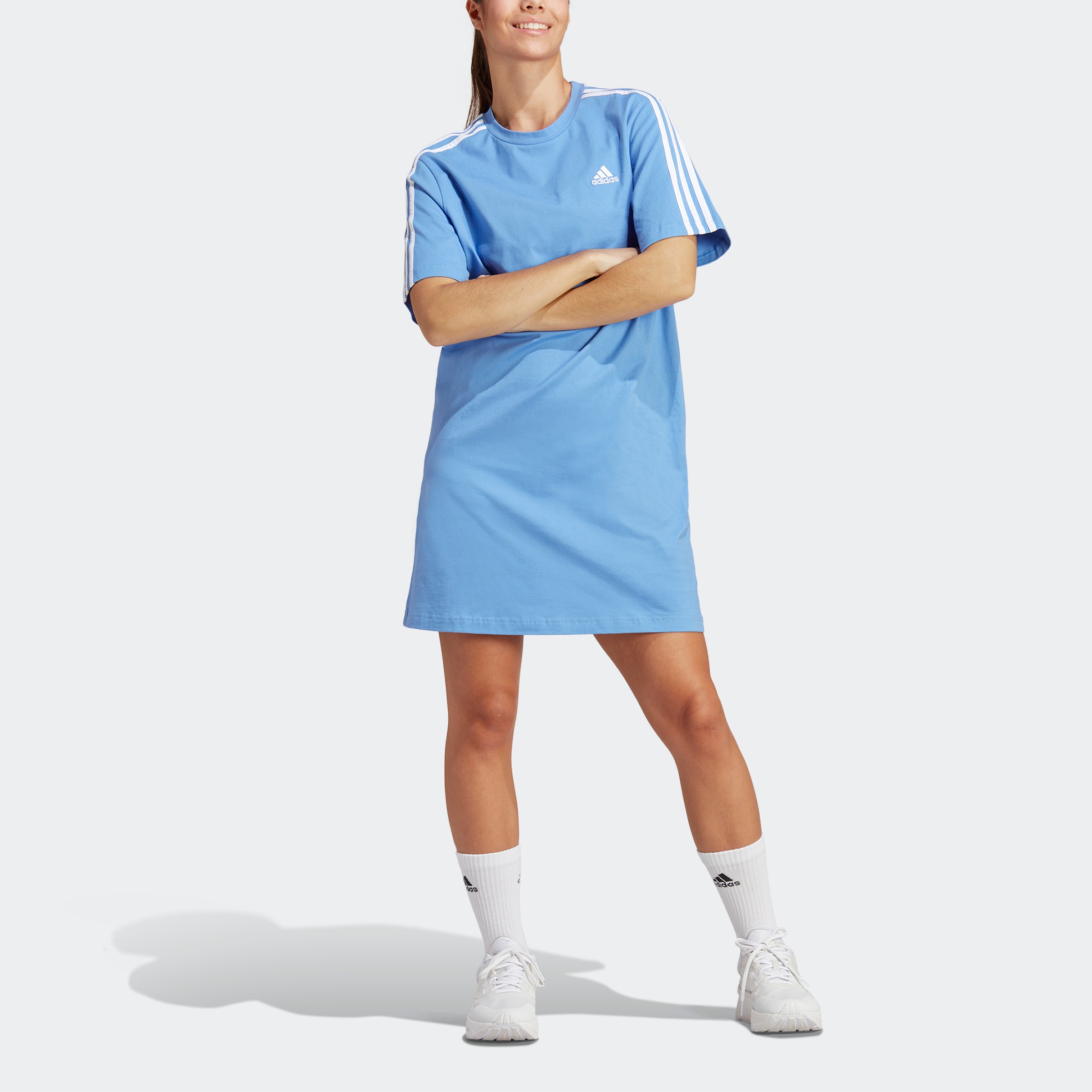 adidas Sportswear Shirtkleid »ESSENTIALS 3STREIFEN SINGLE JERSEY BOYFRIEND KLEID« kaufen