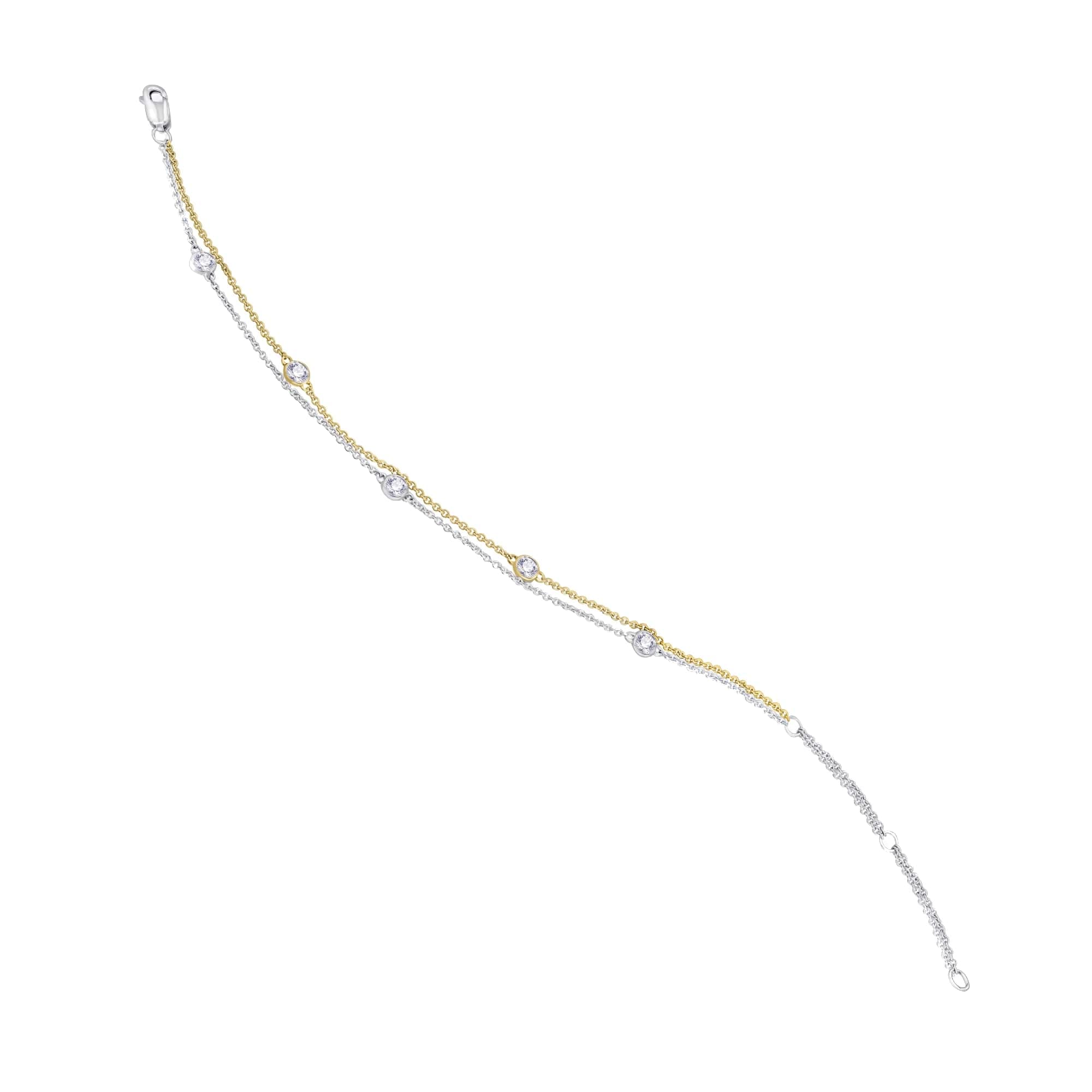 ONE ELEMENT Goldarmband 585 Armband Schmuck Brillant Gold Diamant Rundankerkette walking »0,18 Gelbgold aus Damen | cm 19 Ø«, ct I\'m