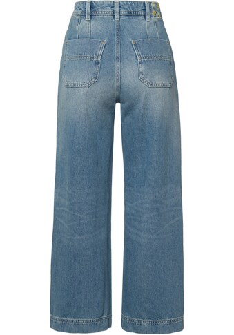 Freeman T. Porter Weite Jeans »Wide-leg Jeans«, (1 tlg.), mit Blütenstickerei hinten... kaufen