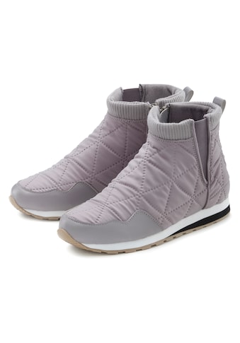 Winterstiefelette, in modischer Stepp-Optik, Ankle Stiefeletten, Outdoor Boots, Sneaker