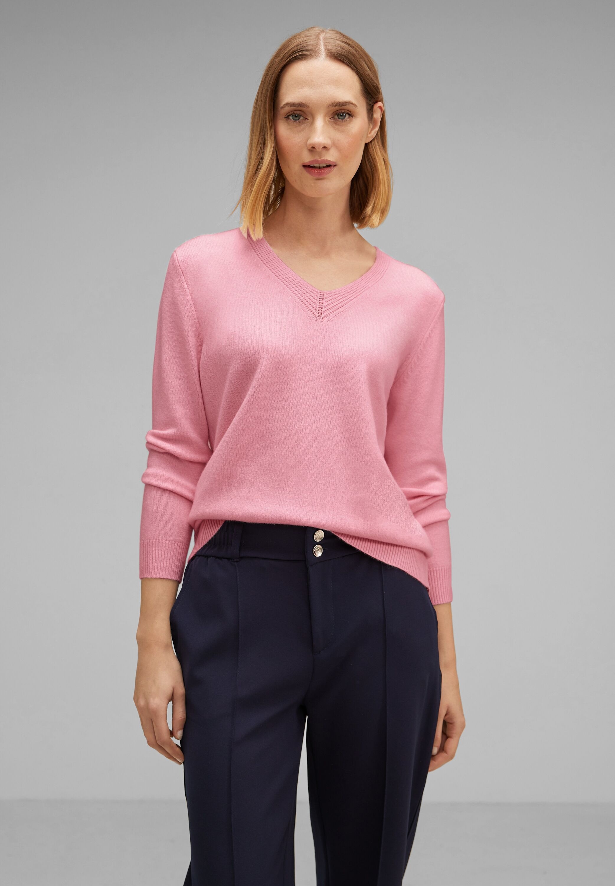 STREET ONE V-Ausschnitt-Pullover, in Melange Optik online kaufen | I'm  walking