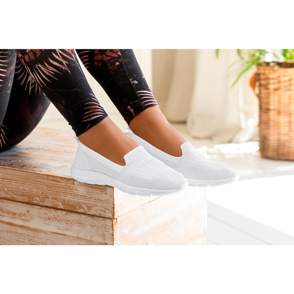 LASCANA Slipper, ultraleichter Sneaker vegan mit softer herausnehmbarer Wechsel- Innensohle