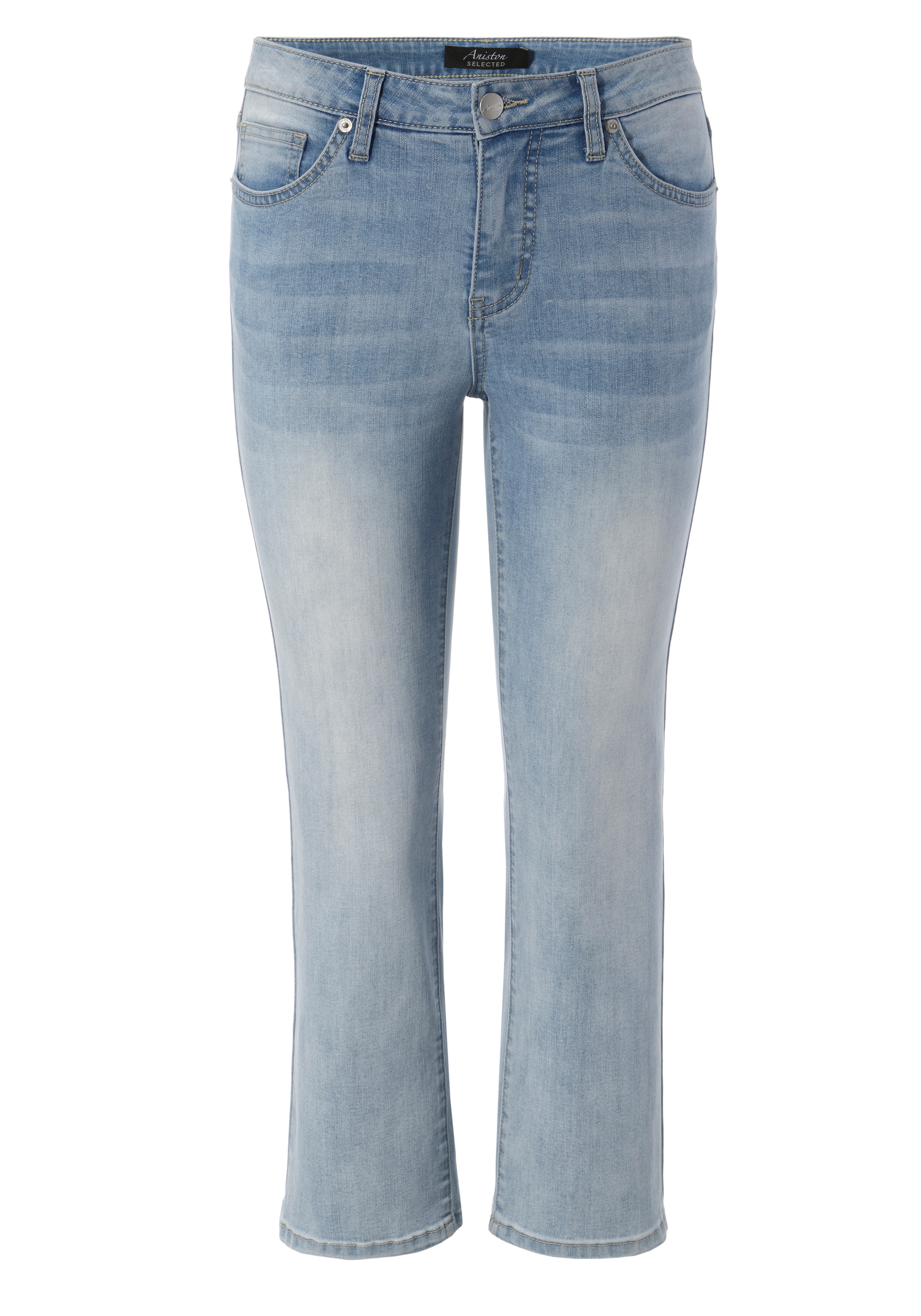 Straight-Jeans, walking in | verkürzter I\'m shoppen cropped SELECTED Aniston Länge