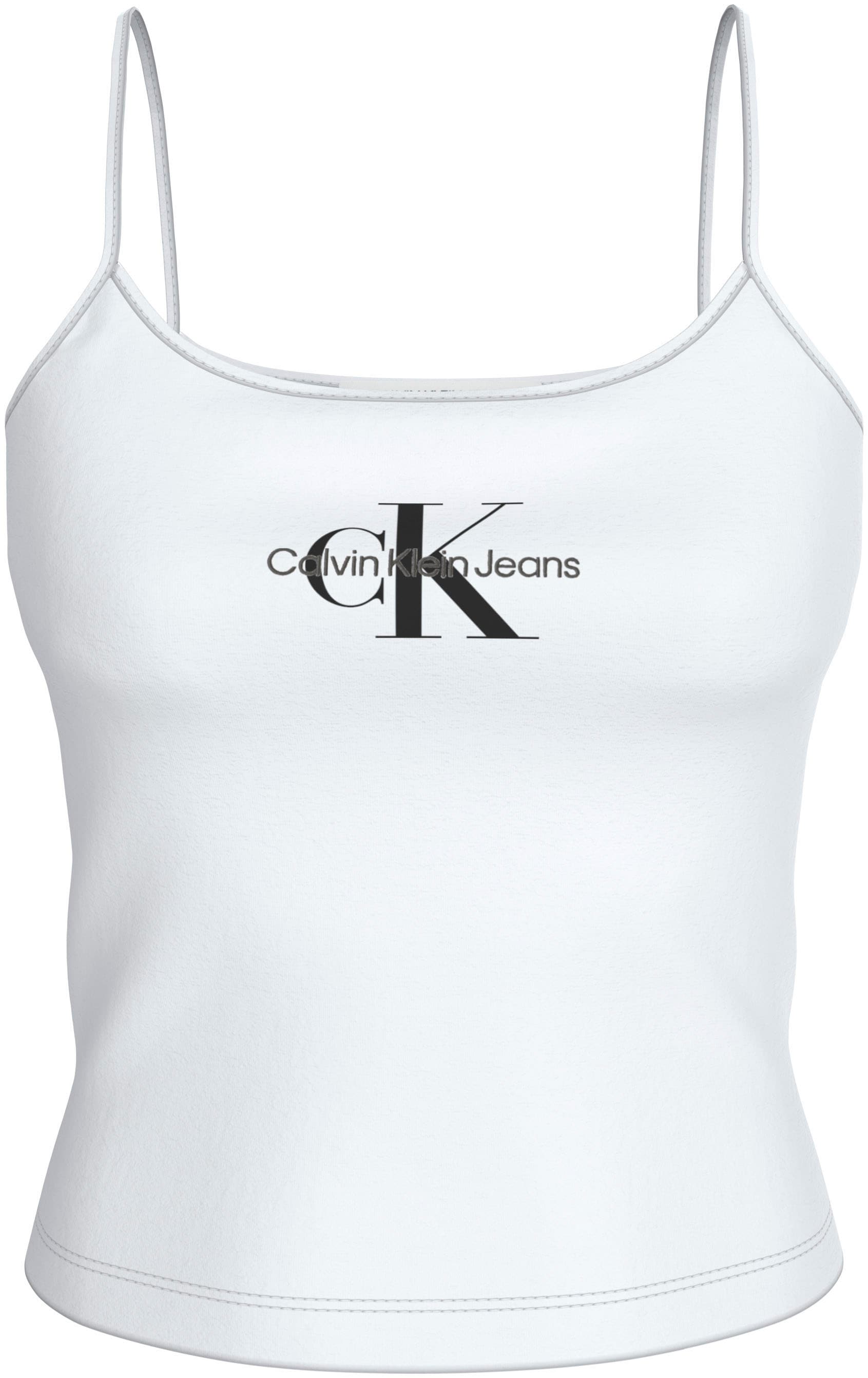 kaufen walking »MONOLOGO Jeans Klein TANK TOP«, online STRAPPY T-Shirt Calvin Logomarkenpatch mit | I\'m