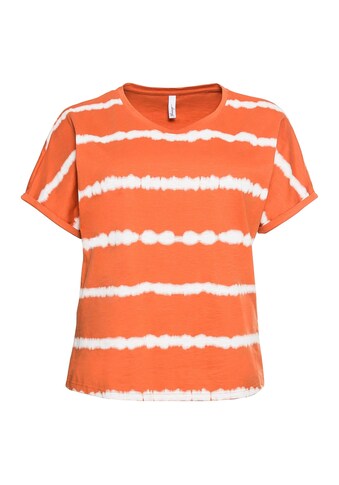 Sheego T-Shirt »Große Größen«, im Batik-Look, überschnittene Schultern kaufen