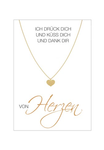 HERZ-KARTE Silberkette »von Herzen«, Ankerkette gelbvergoldet mit Herz 925/-... kaufen
