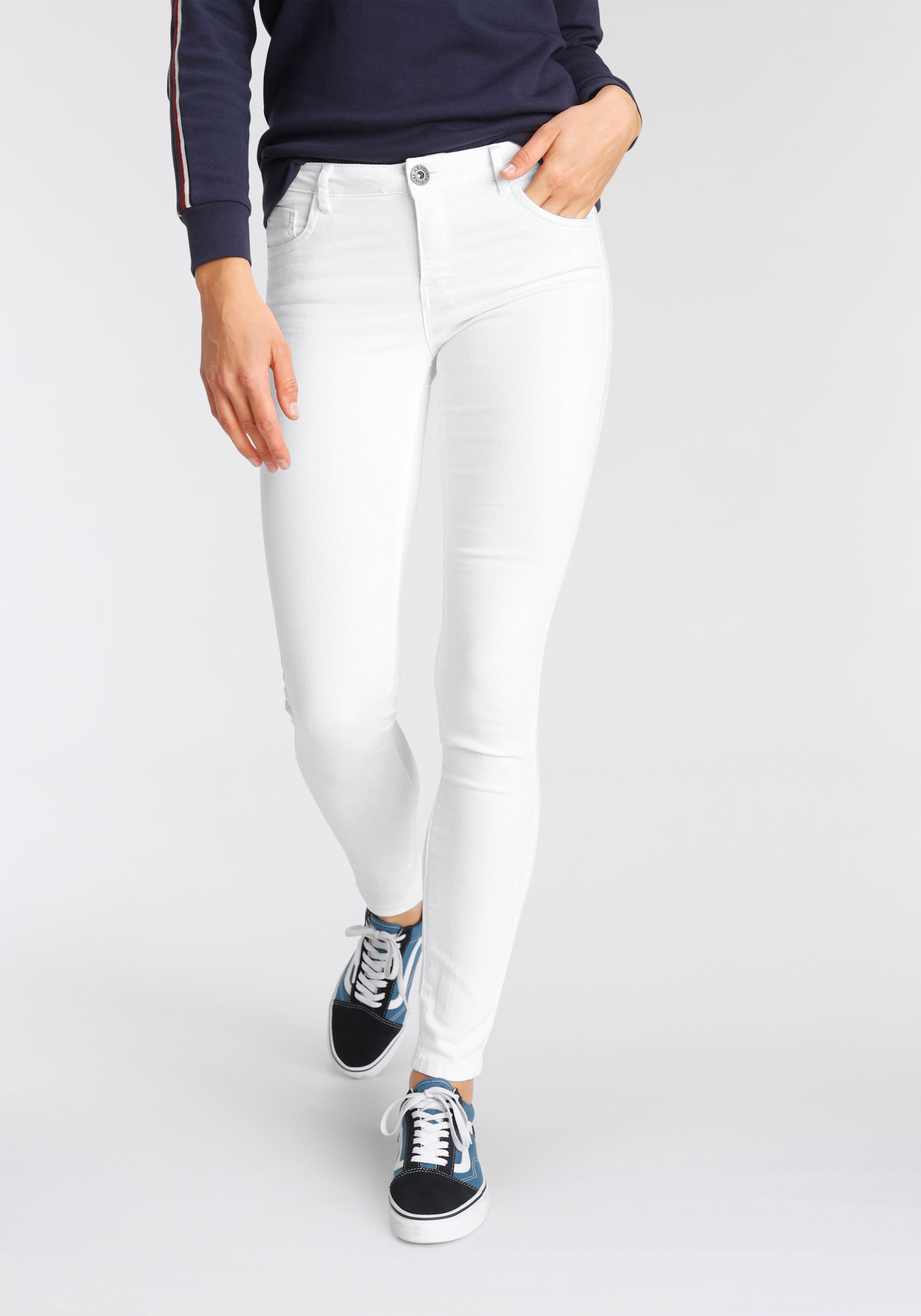 Arizona Skinny-fit-Jeans »Ultra-Stretch«, Mid Waist online | I\'m walking