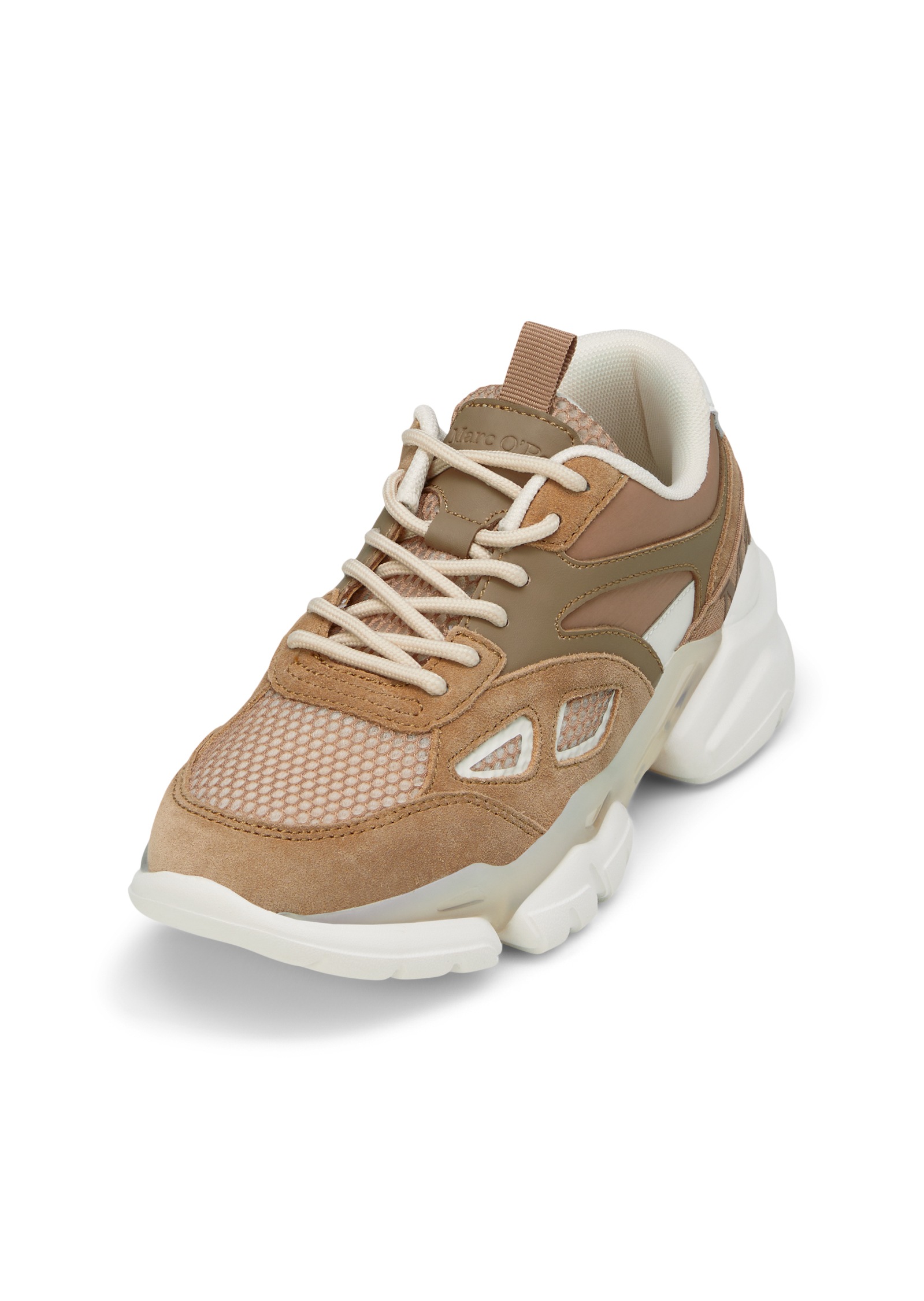 Marc O'Polo Sneaker aus recycelter Leder-Textil-Kombination