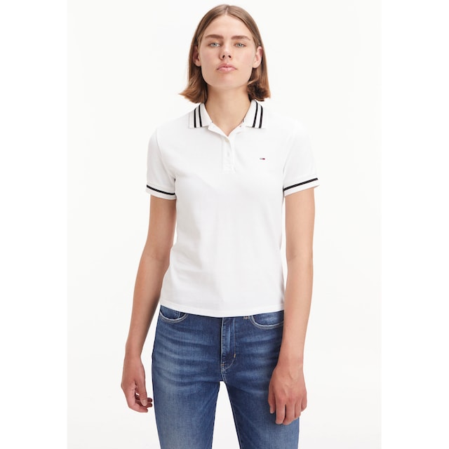 Tommy Jeans Poloshirt »TJW ESSENTIAL TIPPING POLO«, mit Kontraststreifen & Tommy  Jeans Label-Flag shoppen | I\'m walking