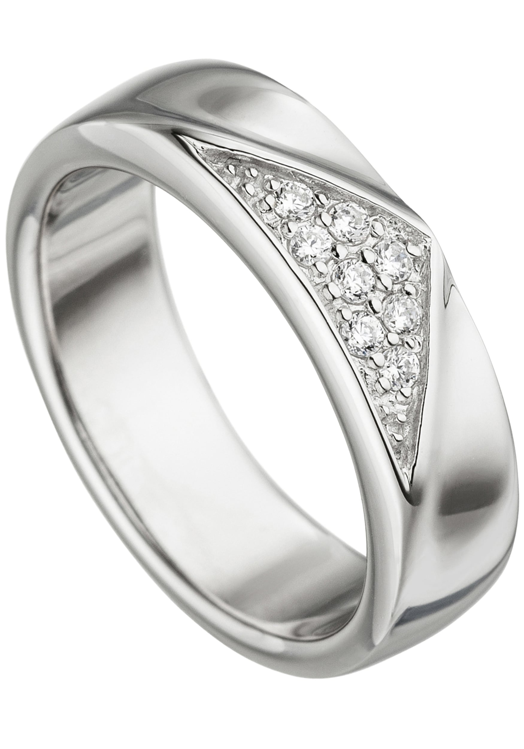 JOBO Silberring »Ring mit Zirkonia«, 925 Silber rhodiniert im Onlineshop |  I\'m walking