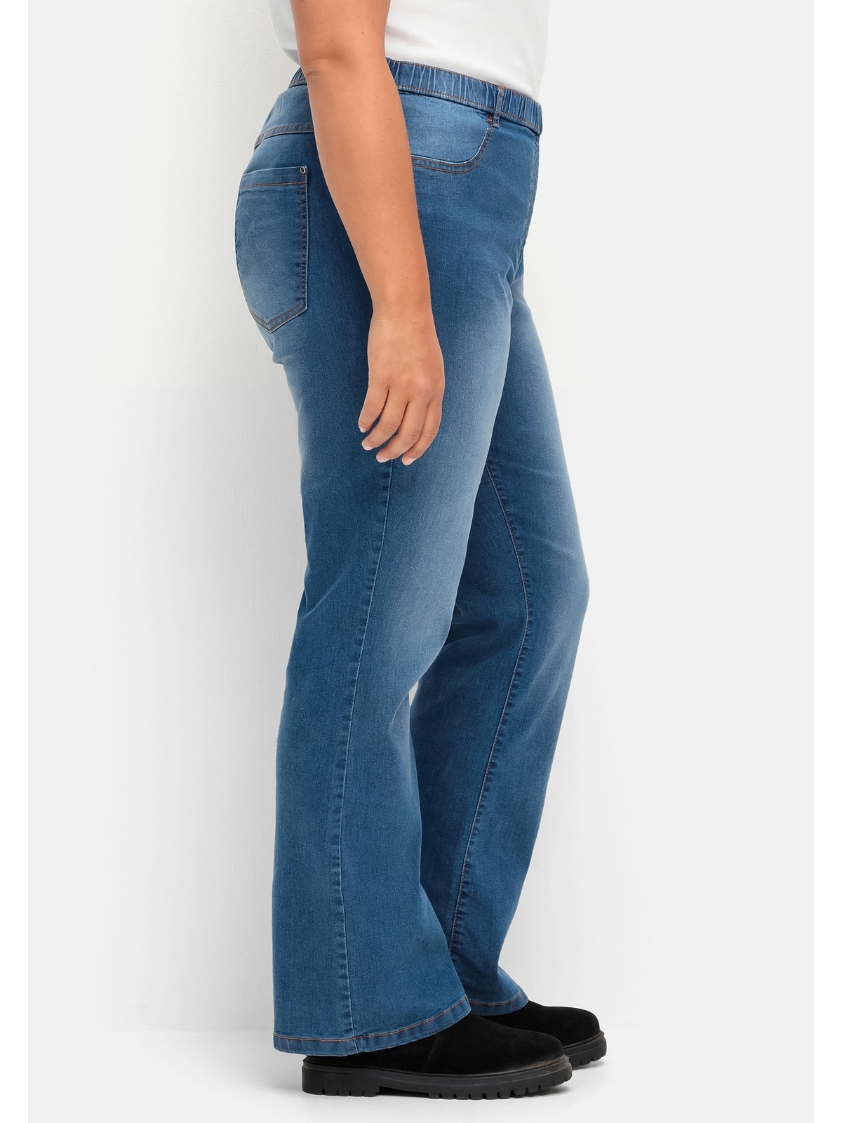 Sheego Bootcut-Jeans »Große und online walking kaufen Used-Effekten I\'m Größen«, | Komfortbund mit