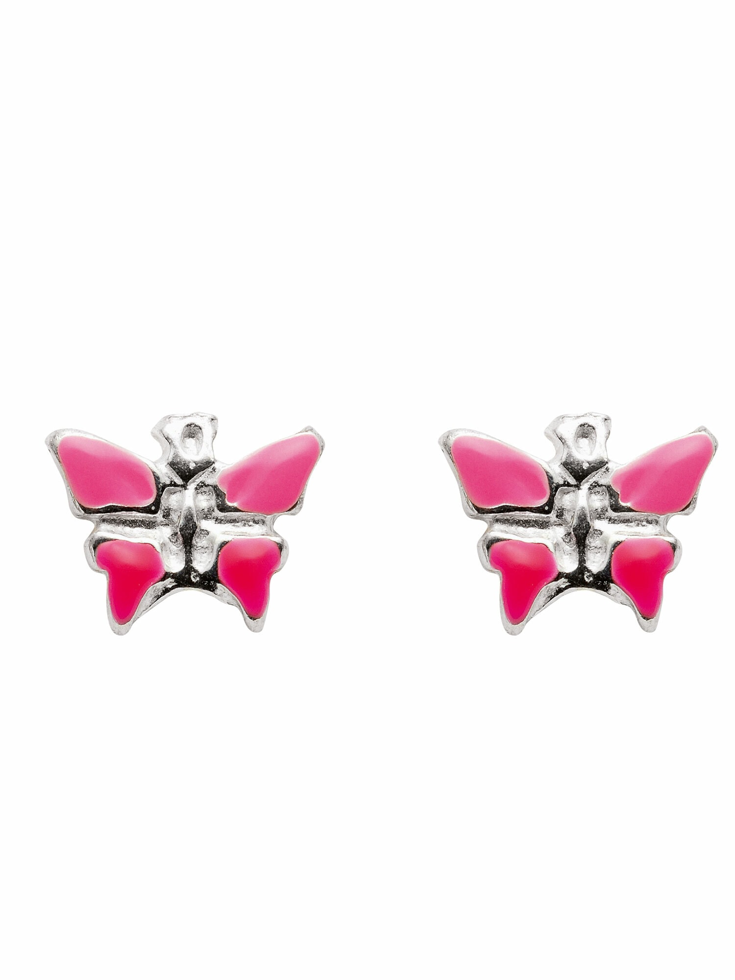 Schmetterling Ohrstecker »925 I\'m kaufen Silberschmuck für Ohrringe Adelia´s | walking Silber Ohrhänger rosa rot«, Damen Paar