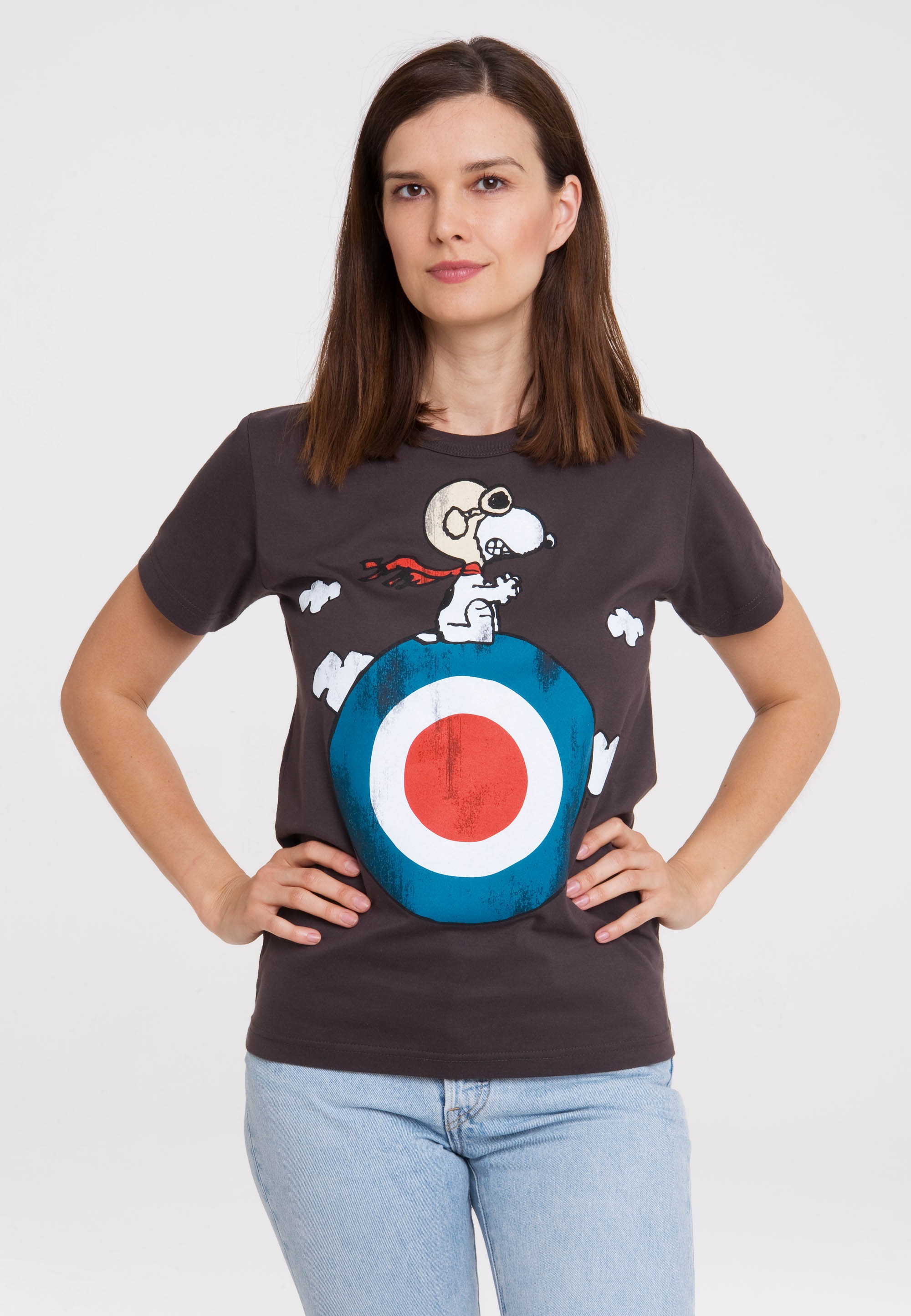 - mit »Peanuts Print LOGOSHIRT kaufen T-Shirt Snoopy«, lizenziertem
