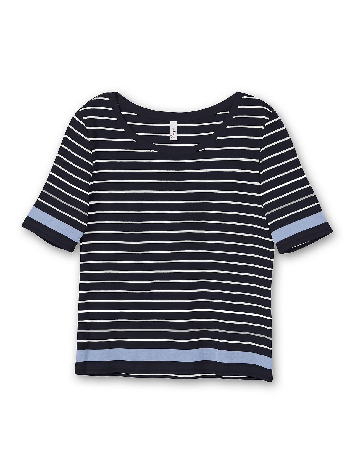 »Große Sheego T-Shirt in in kaufen leicht Rippqualität Größen«, Schnitt, tailliertem