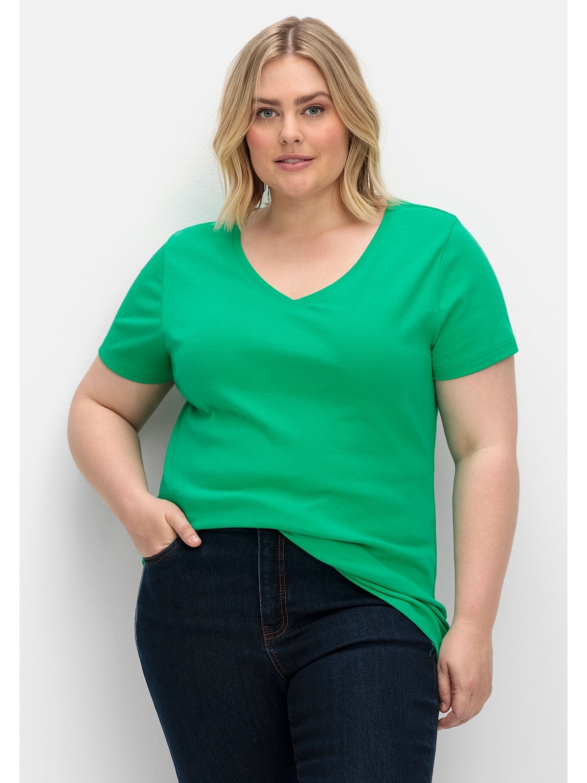 V-Ausschnitt »Große T-Shirt Sheego kaufen mit Größen«, | im walking I\'m Doppelpack,