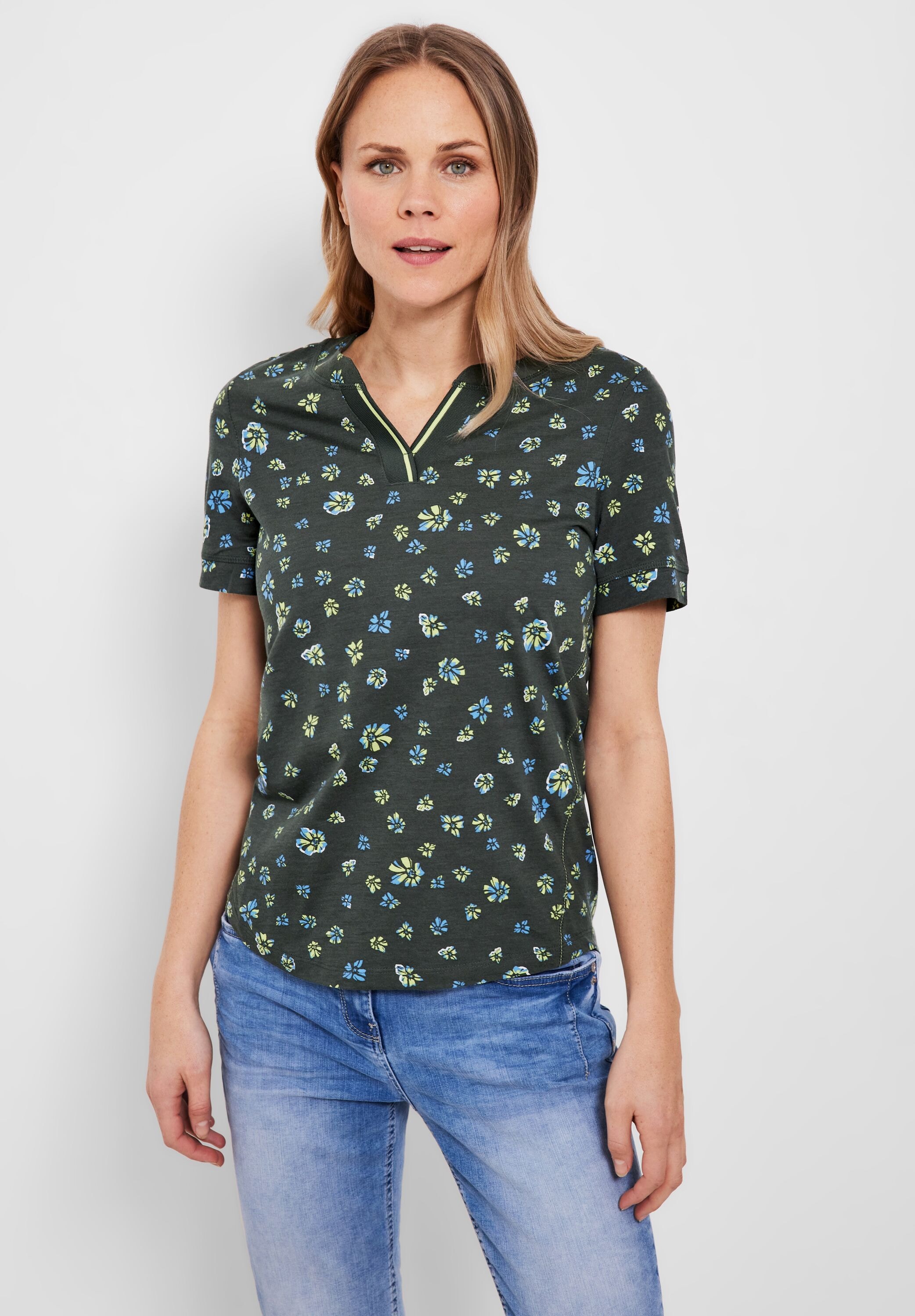 Cecil T-Shirt, mit geschlitztem Rundhalsausschnitt kaufen