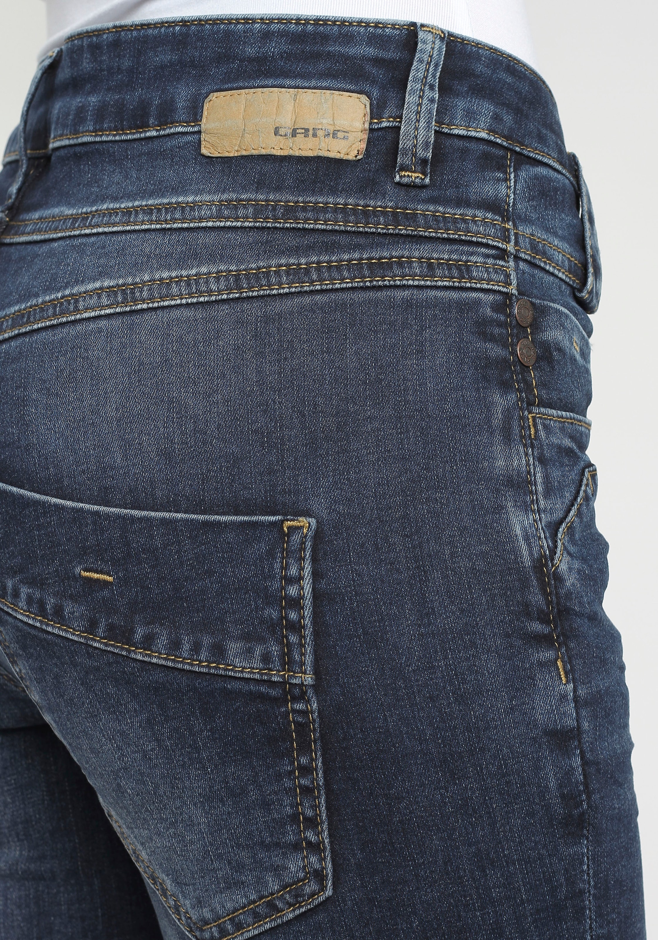 »94CARLI«, offener Slim-fit-Jeans online mit GANG Knopfleiste
