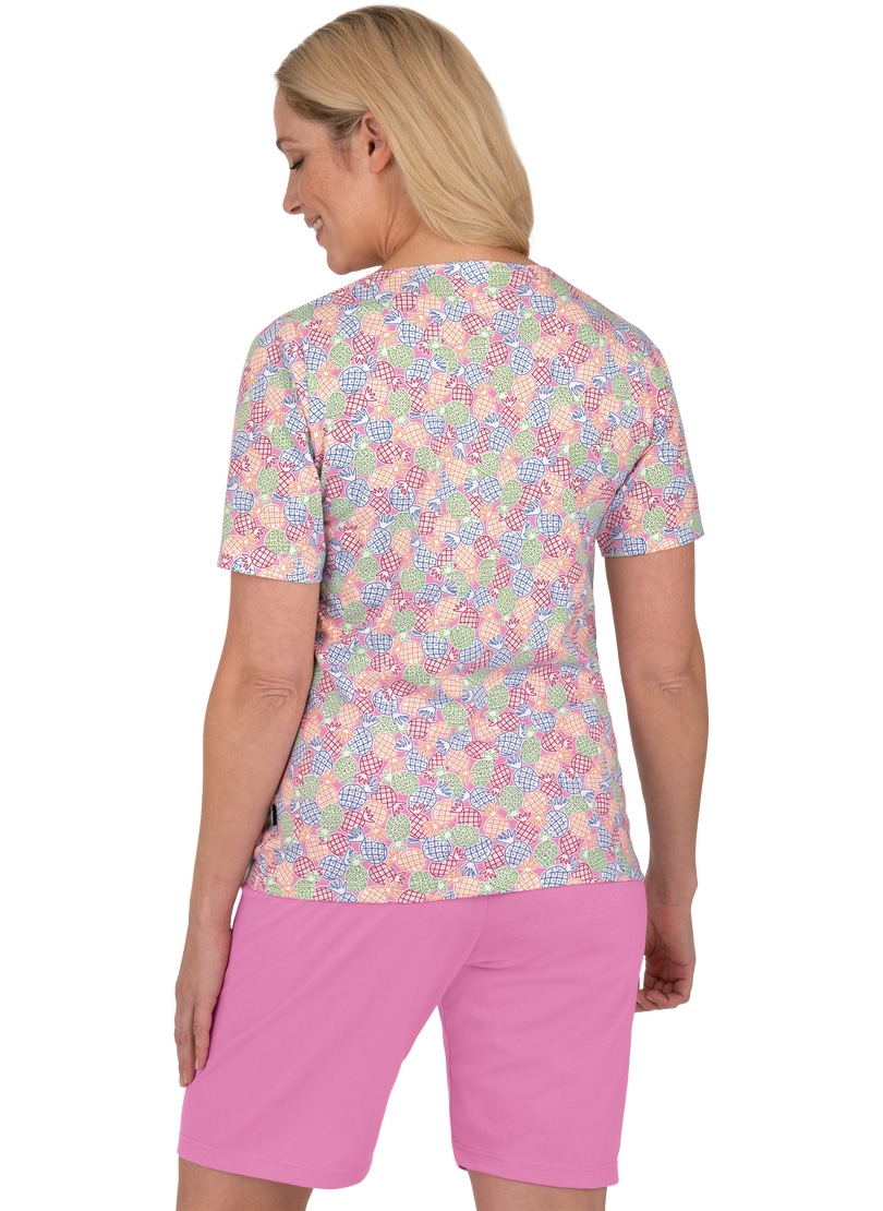 Trigema Schlafanzug »TRIGEMA Kurzer Muster« Rechnung farbenfrohem & mit bestellen Wäsche auf Schlafanzug