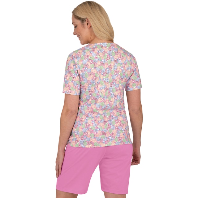 bestellen Schlafanzug mit Rechnung Wäsche farbenfrohem auf Schlafanzug Muster« »TRIGEMA Trigema Kurzer &