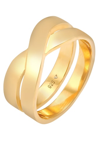 Kuzzoi Silberring »Ring Bandring Überkreuz Look, 0610152720, 0610782720« kaufen