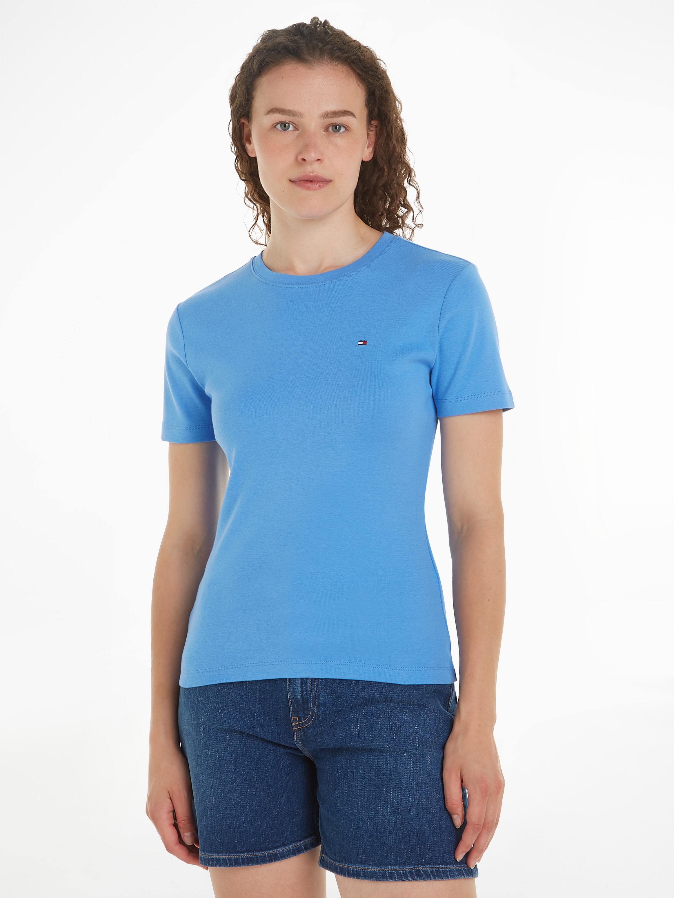 Tommy Hilfiger T-Shirt »NEW SLIM CODY C-NK SS«, mit Logostickerei shoppen |  I\'m walking | Poloshirts