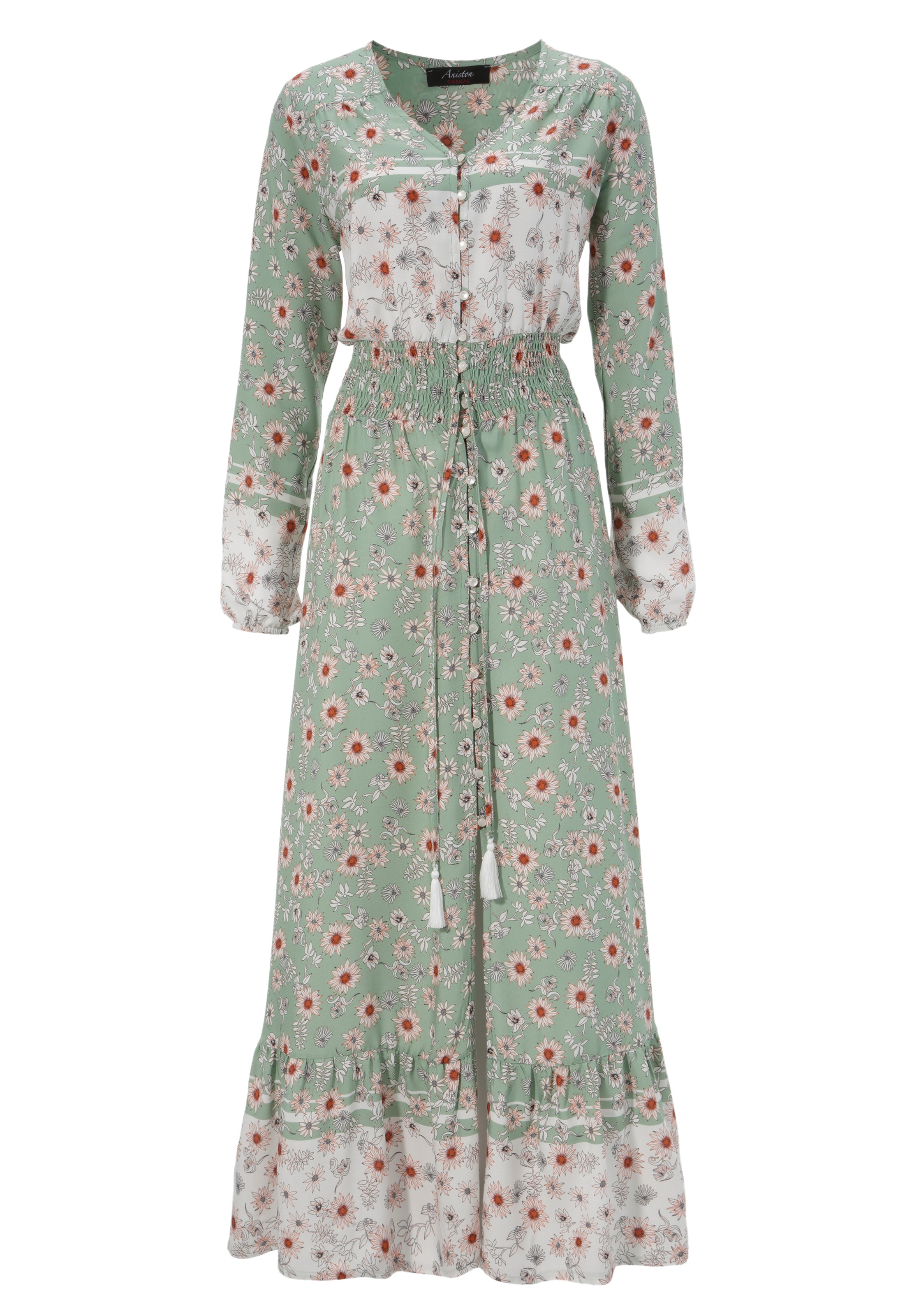 Aniston CASUAL Maxikleid, mit zarten Blumendruck und Patch-Optik kaufen