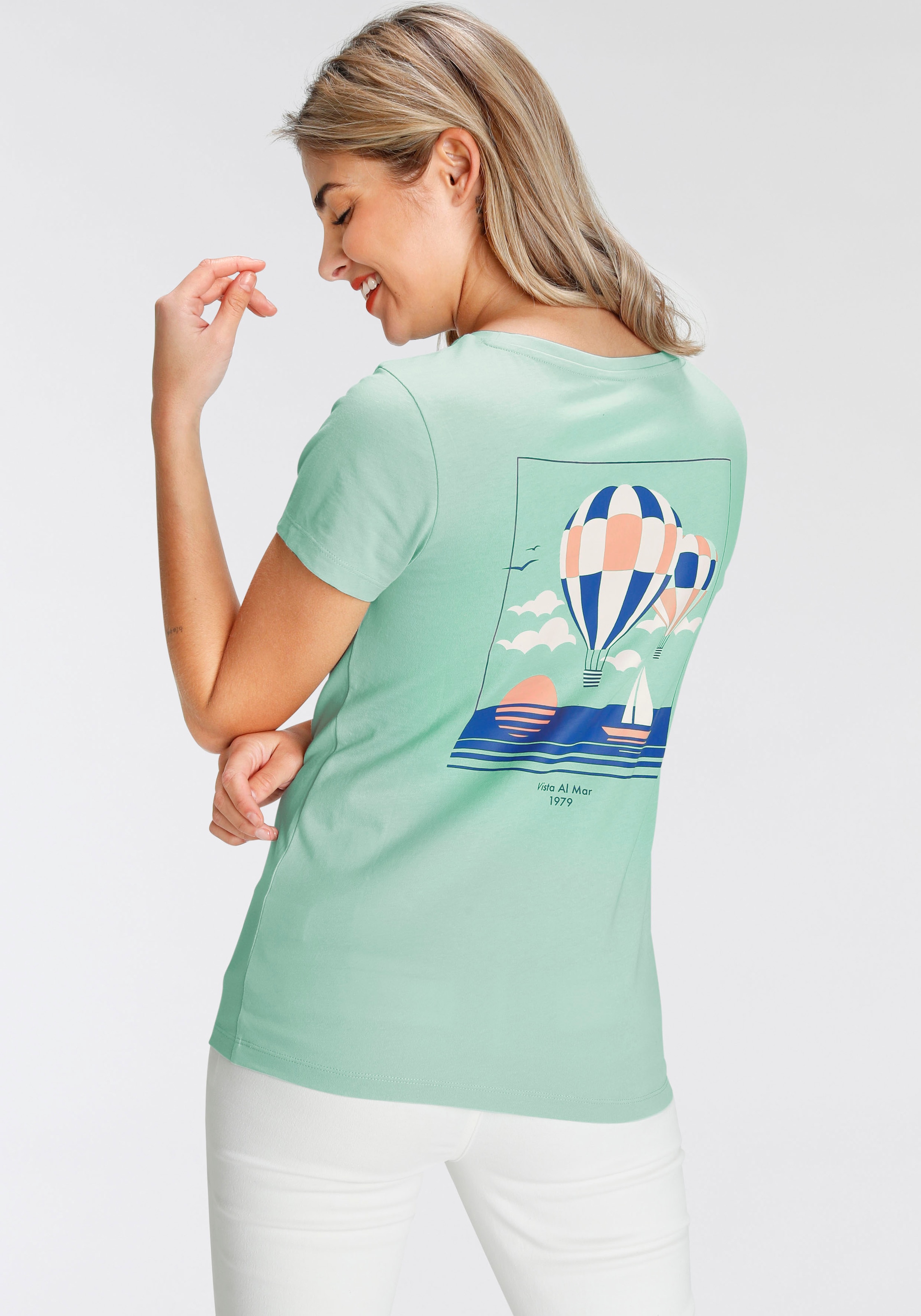 AJC T-Shirt, mit und Minimal- sommerlichen online walking | hinten I\'m großem Druck