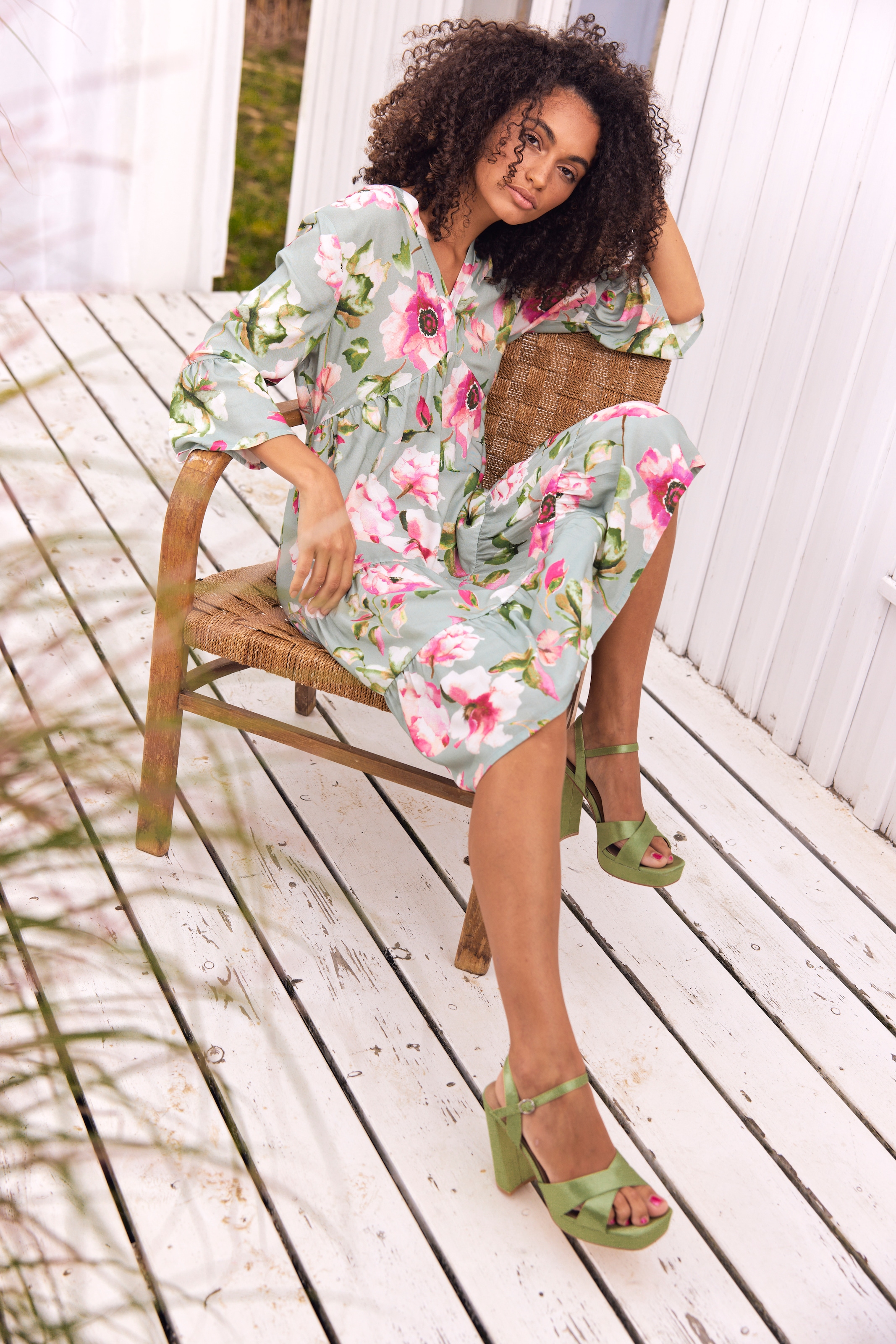 Aniston CASUAL Tunikakleid, mit fantasievollem Blumendruck bestellen | Jerseykleider