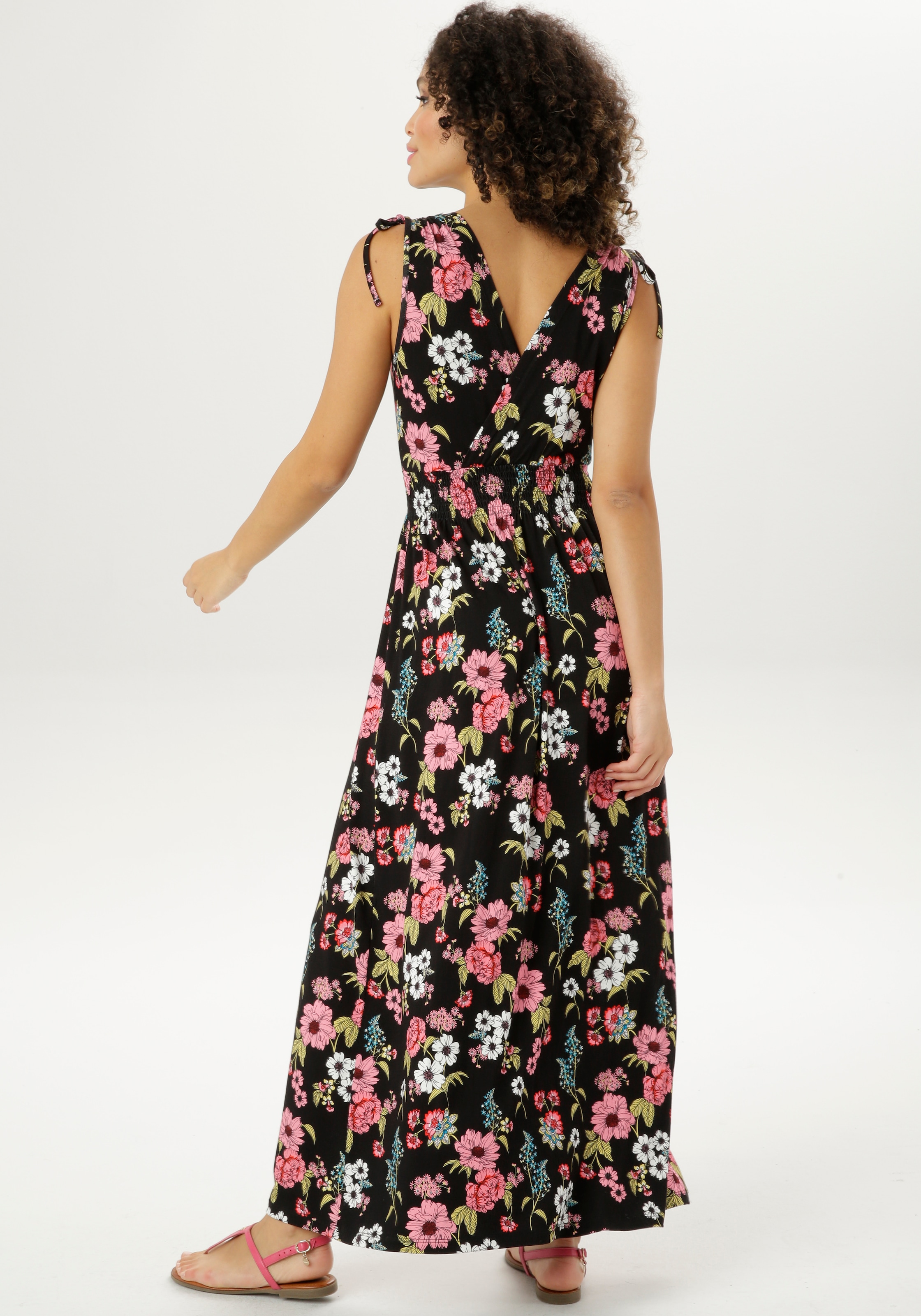 Aniston SELECTED Sommerkleid, Trägern kaufen Raffen zum mit