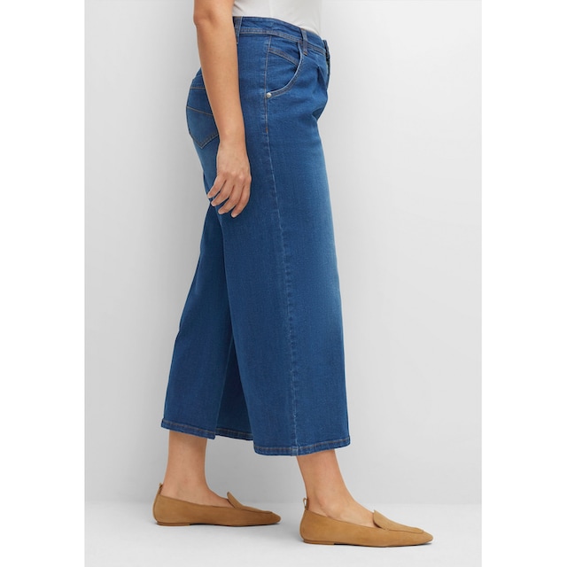 Sheego Stretch-Jeans »Große Größen«, als Culotte mit Bundfalten online |  I\'m walking