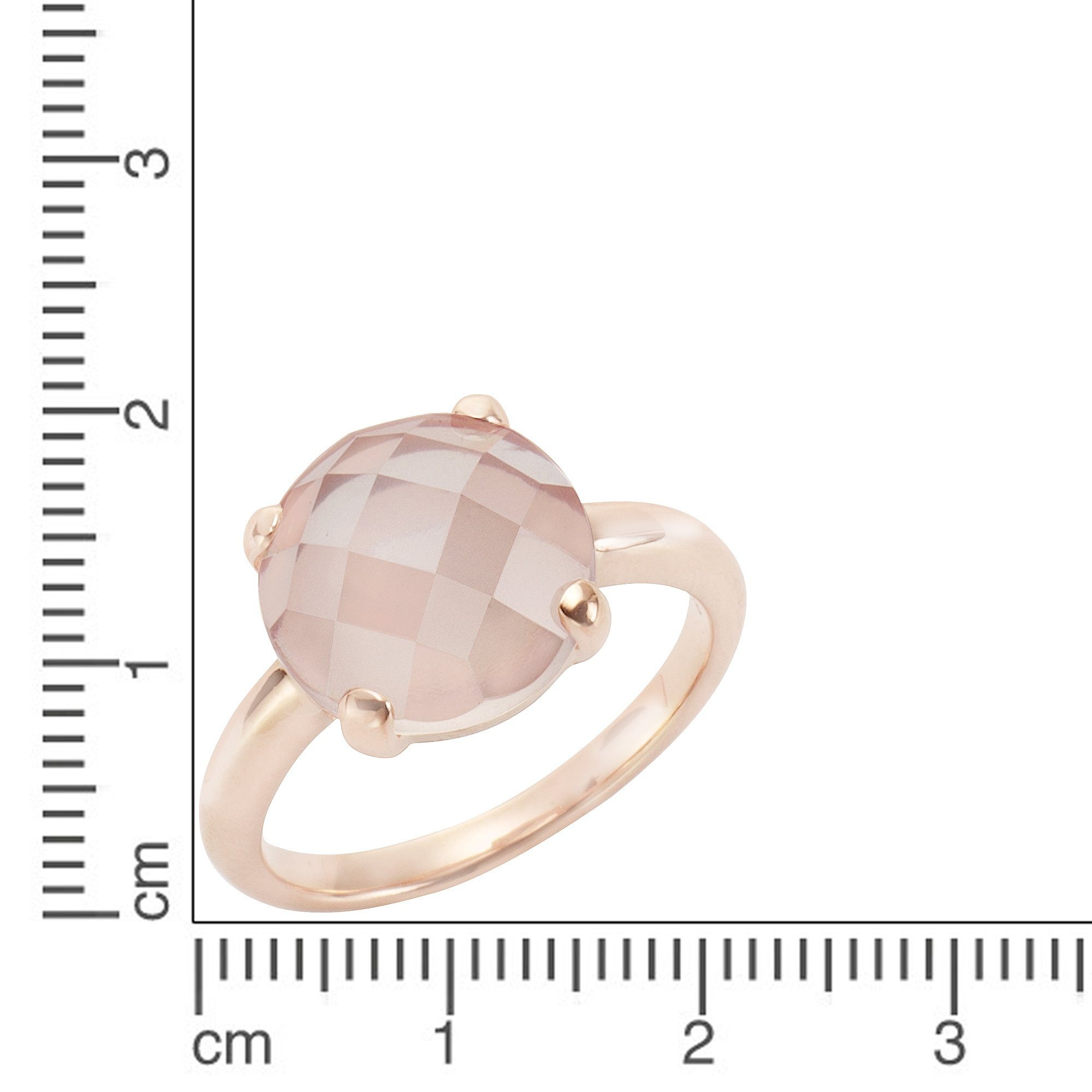 Jamelli Fingerring »925 Silber rosé vergoldet Rosenquarz« kaufen