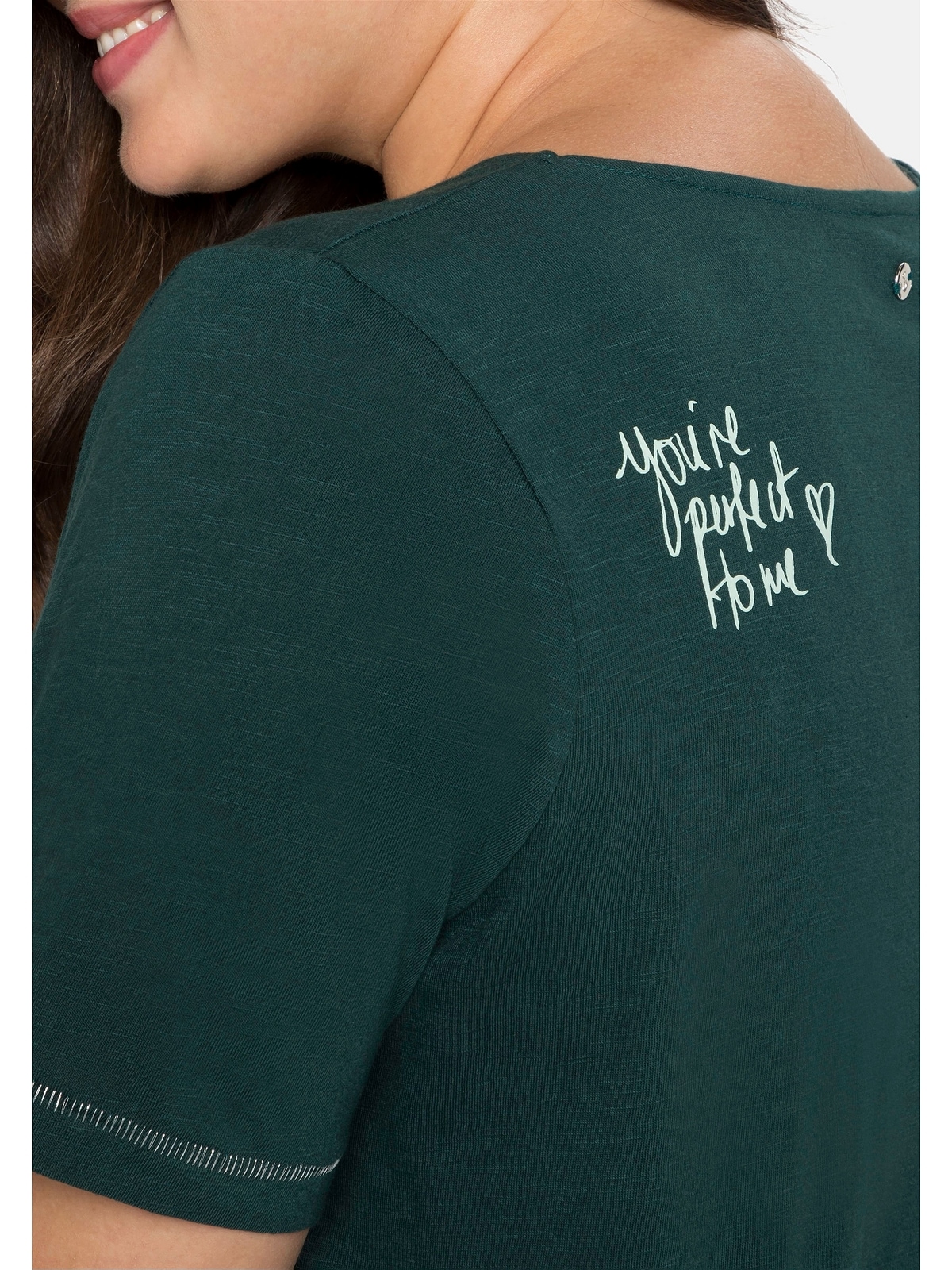 Print auf Schulter mit Größen«, kaufen der hinten »Große T-Shirt Sheego