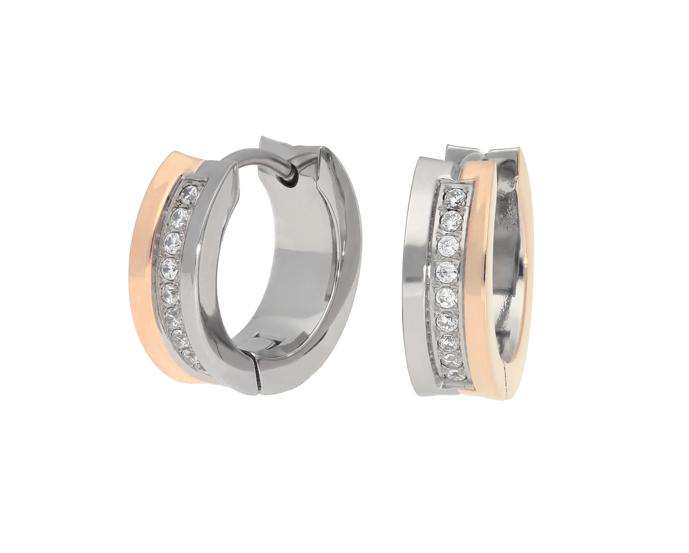 TITANIA Paar Creolen »Titancreolen«, bicolor mit Zirkonia kaufen