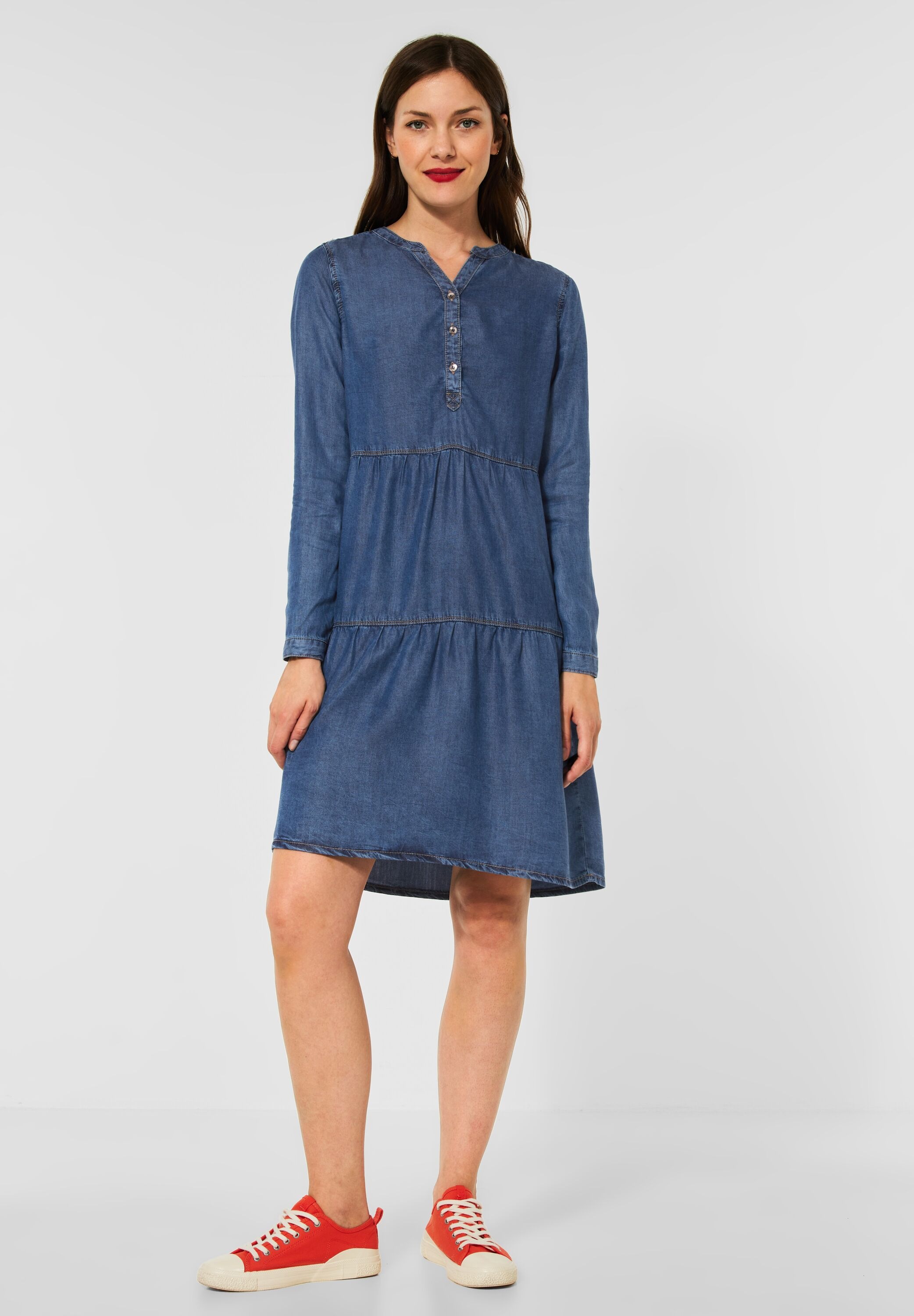 street one -  A-Linien-Kleid, mit Knopfleiste