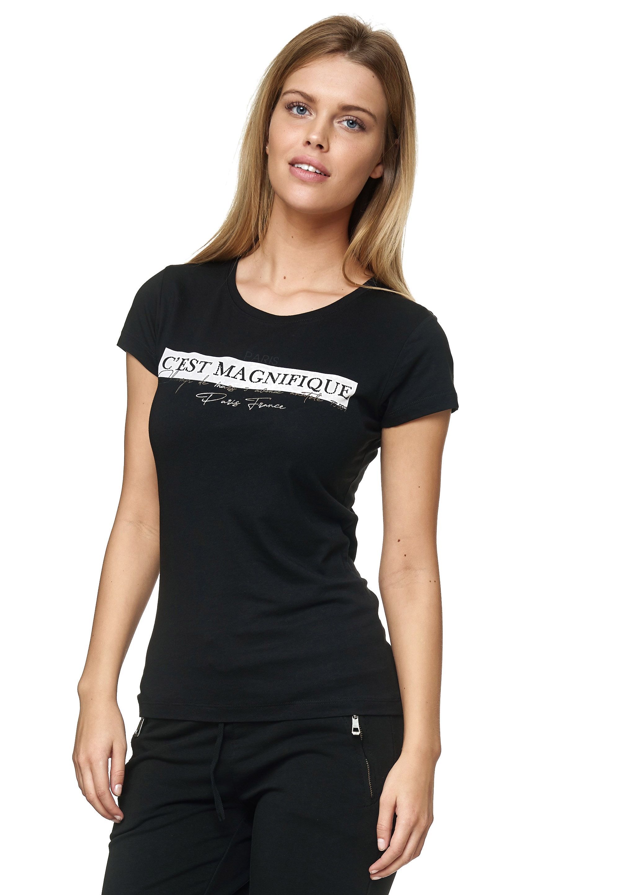 Decay T-Shirt mit Magnifique«, »C´est Frontprint coolem online