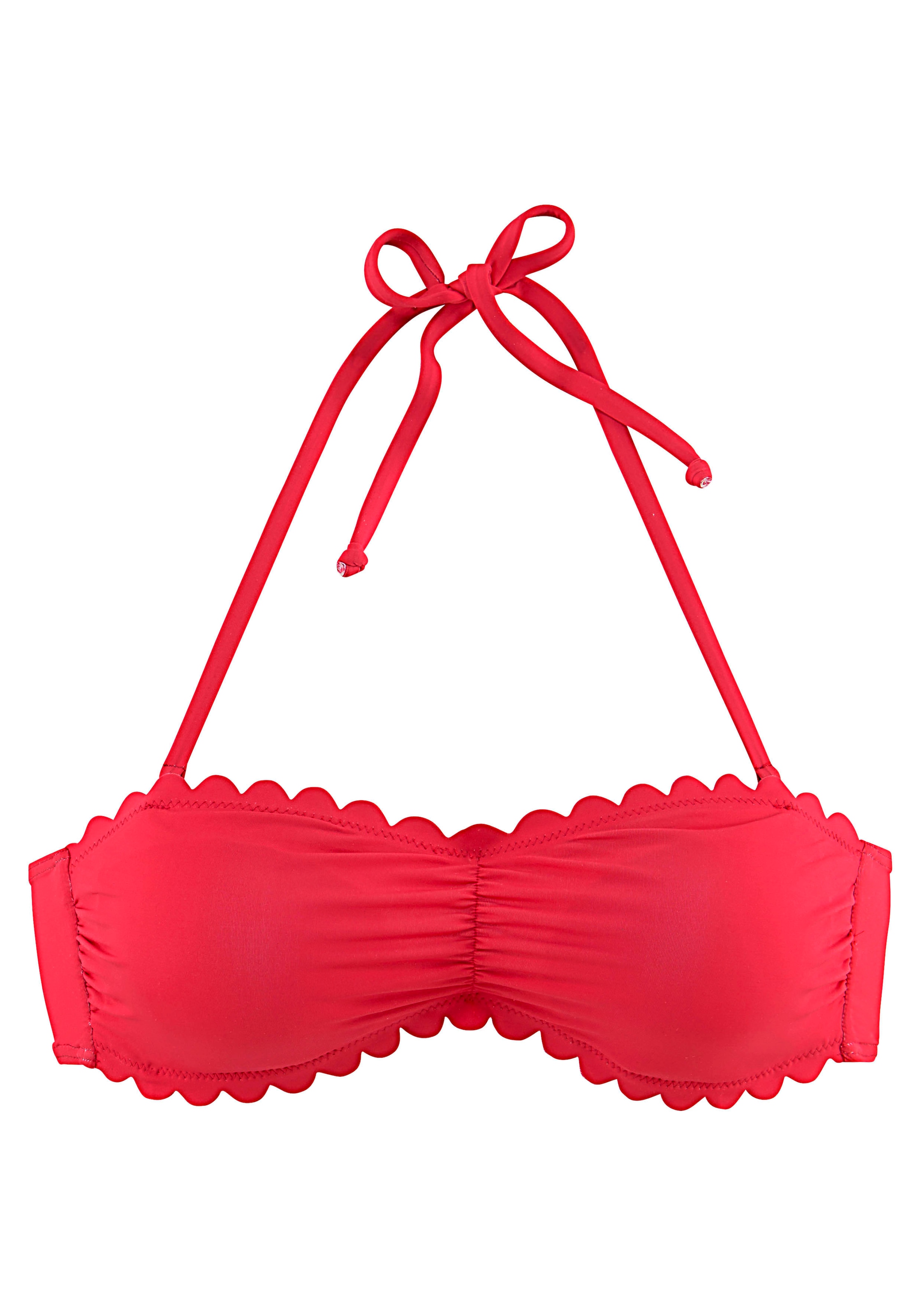 LASCANA Bandeau-Bikini-Top »Scallop«, mit gelaserter Wellenkante kaufen