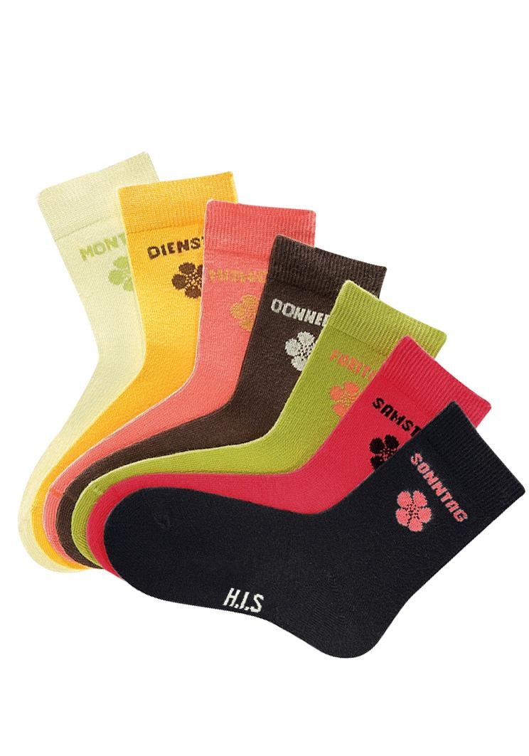 H.I.S Socken, (7 Paar), für Kinder mit Blumenmotiv bestellen | I\'m walking