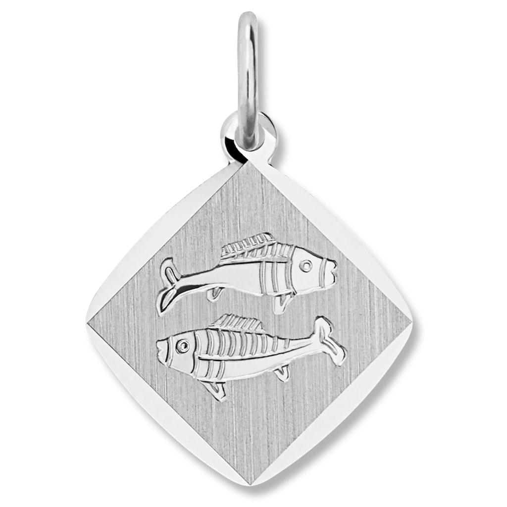 ONE ELEMENT Kette mit Anhänger Fische Sternzeichen Anhänger aus 925 Silber Schmuckset - Set mit verstellbarer Halskette