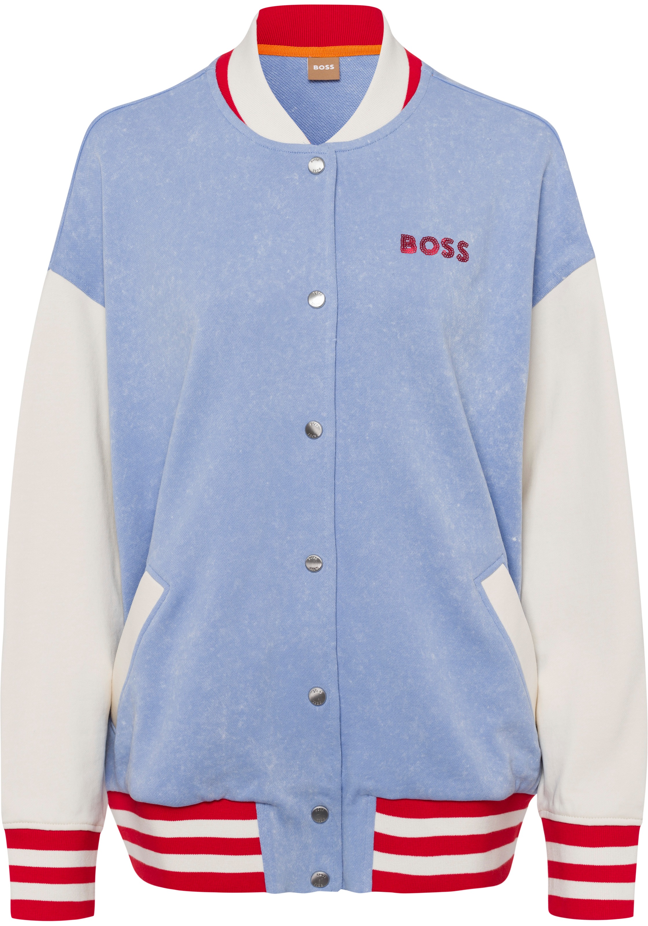 BOSS ORANGE Sweatblazer mit Logostickerei