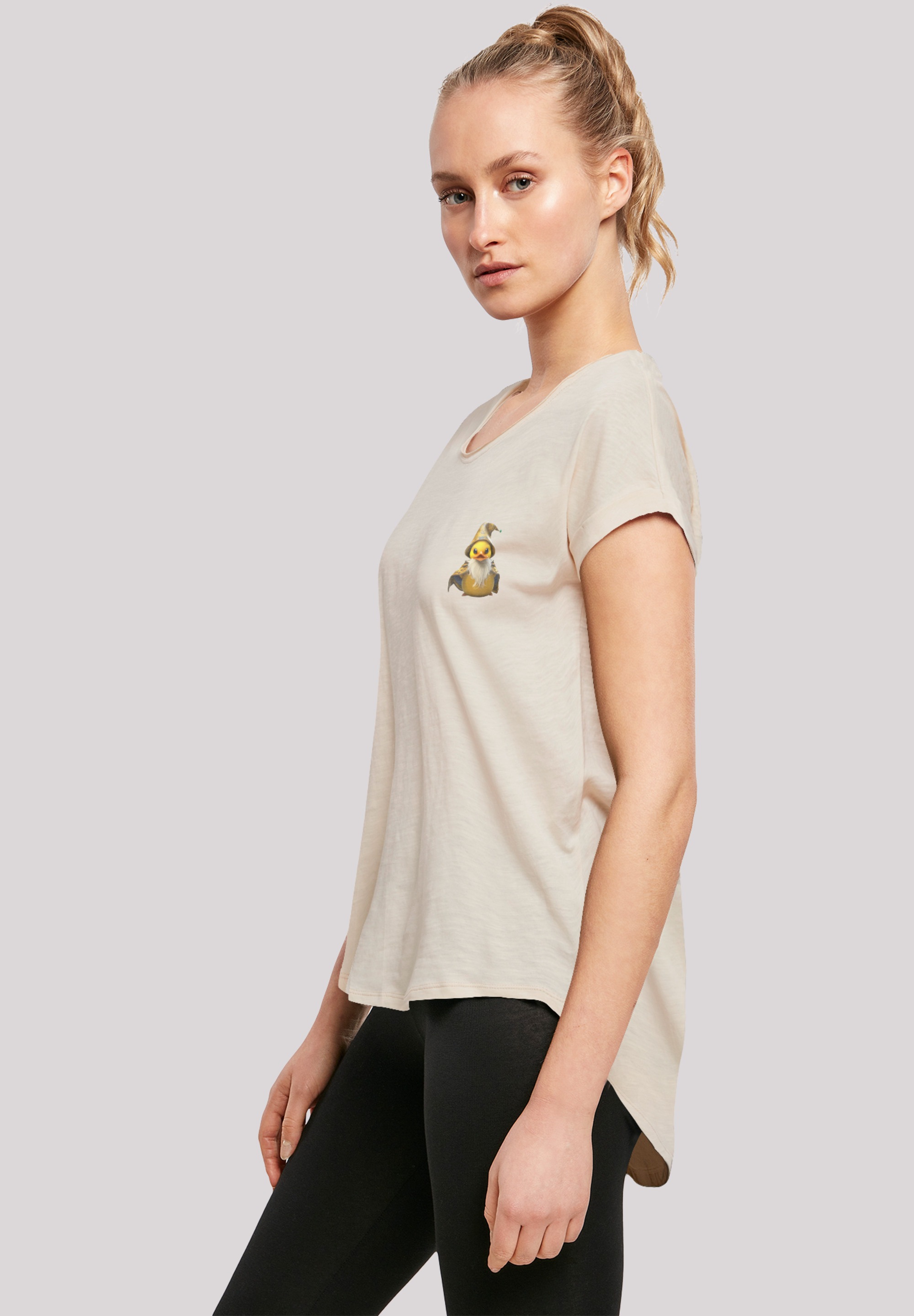 F4NT4STIC T-Shirt »Rubber Duck Print walking Wizard I\'m online Long«, 