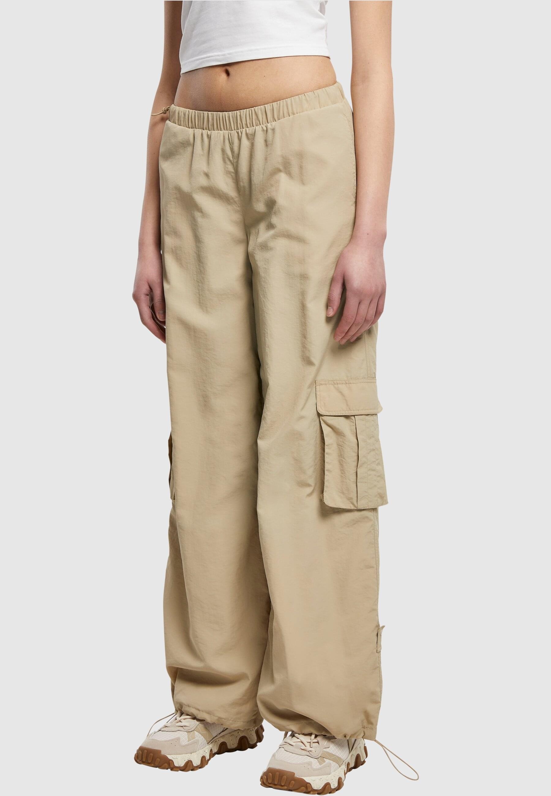 URBAN CLASSICS Stoffhose »Damen Ladies Crinkle Cargo Nylon online Pants«, Wide tlg.) (1