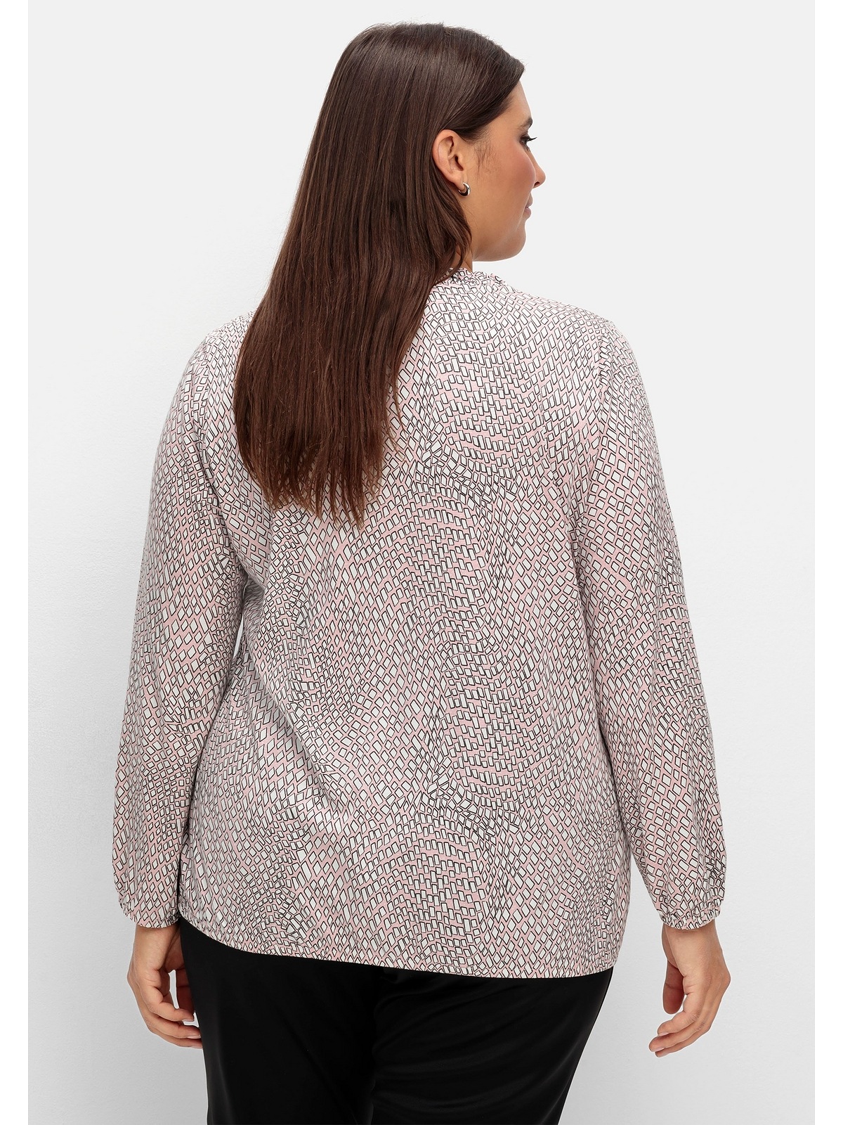 Sheego Langarmshirt »Große Größen«, mit Alloverdruck und Knopfleiste online  kaufen | I'm walking