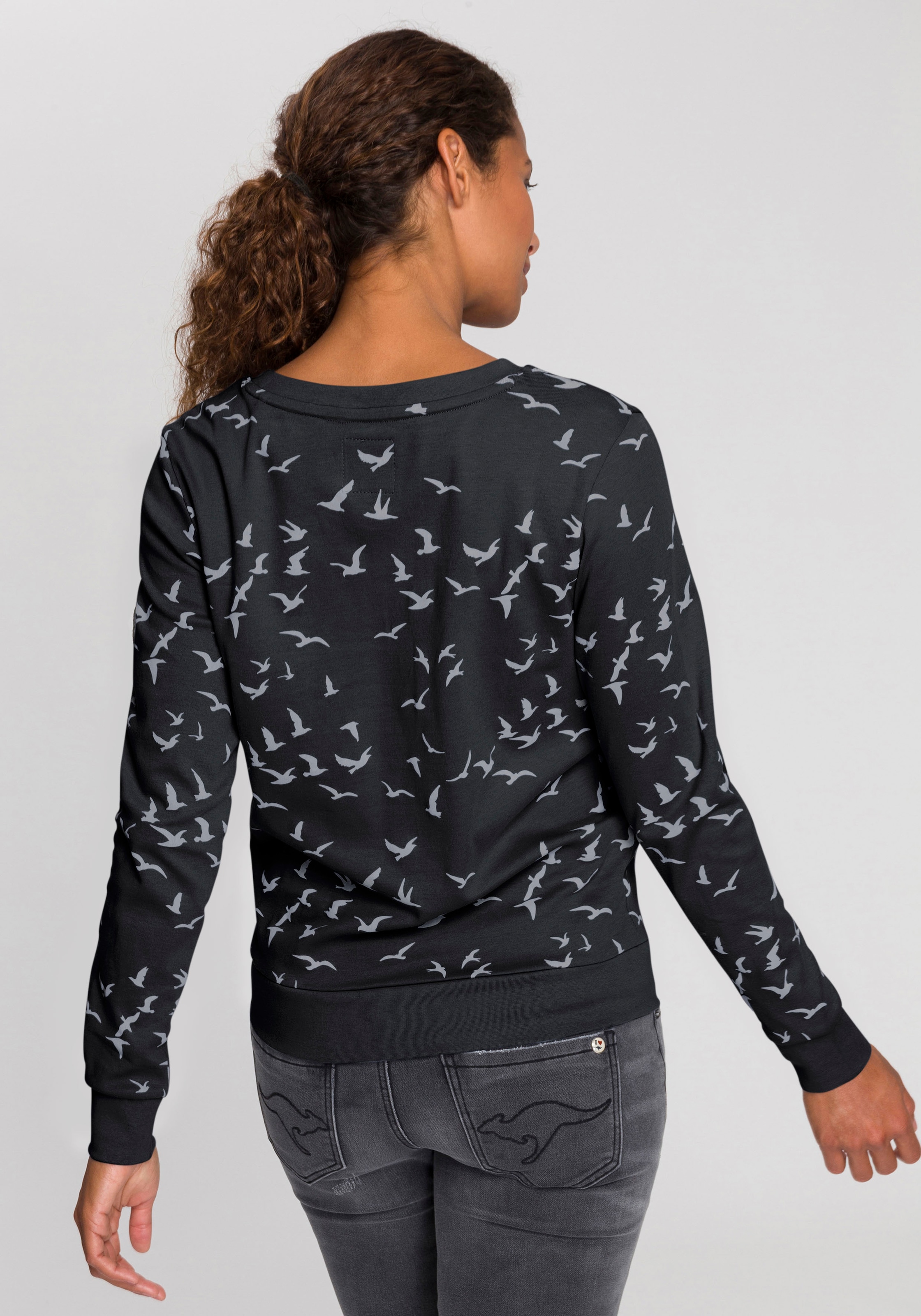 online Sweatshirt, modischem KangaROOS mit Minimal-Allover-Print