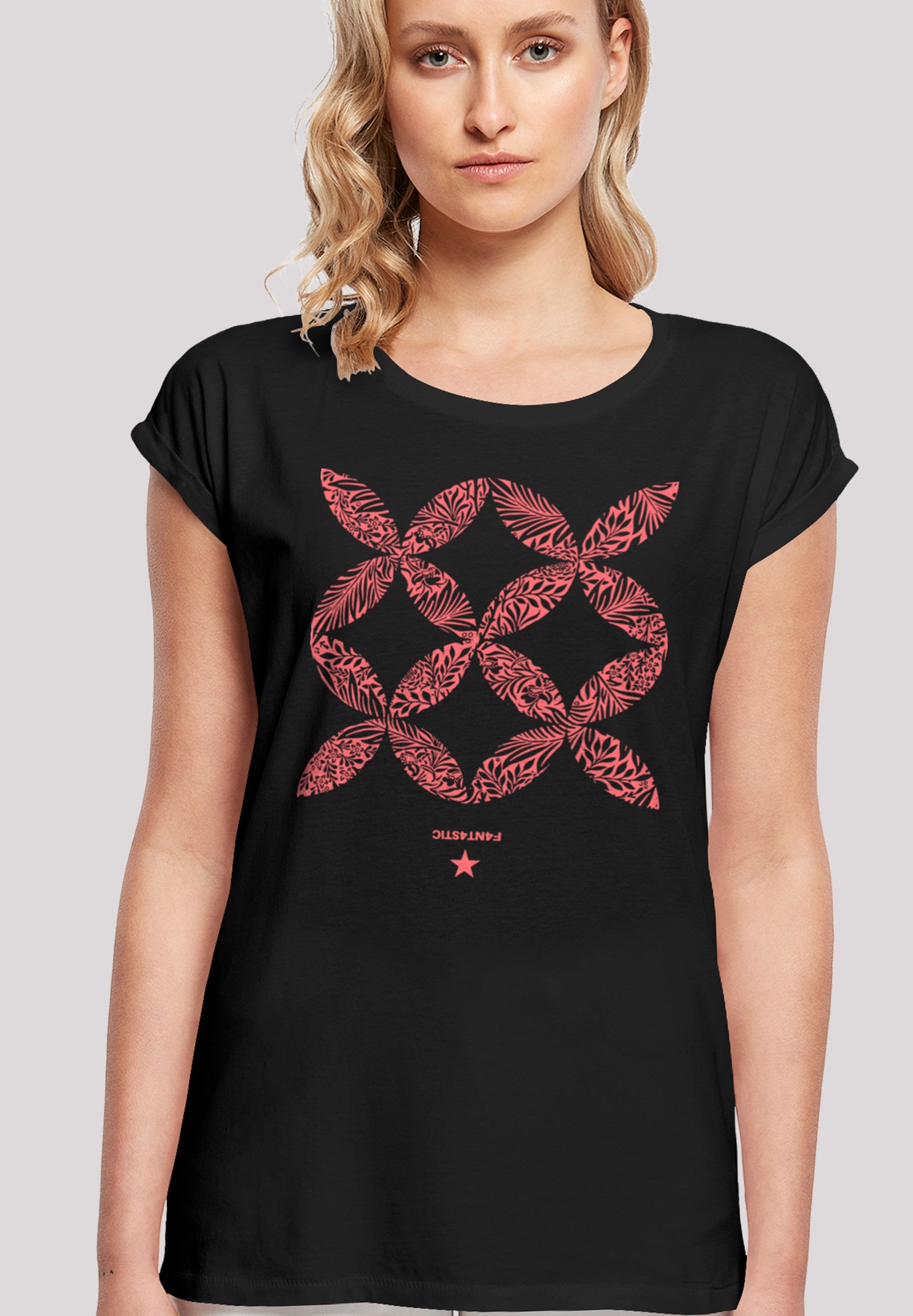 F4NT4STIC T-Shirt »Blumenmuster Coral«, Print bestellen