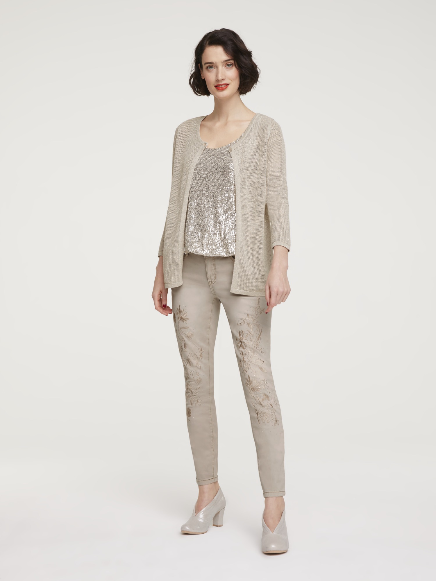 ASHLEY BROOKE by Heine Röhrenjeans, mit Stickerei