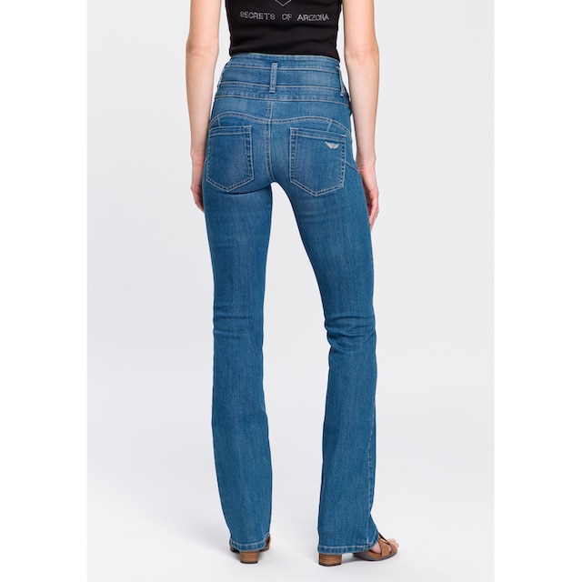 Arizona Bootcut-Jeans »mit extrabreitem Bund«, High Waist online | I\'m  walking