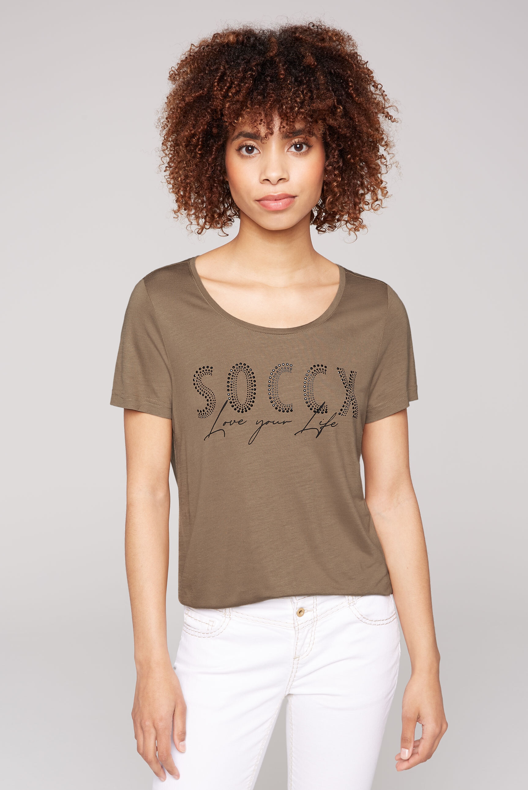 SOCCX Rundhalsshirt, mit längerer Rückenpartie online